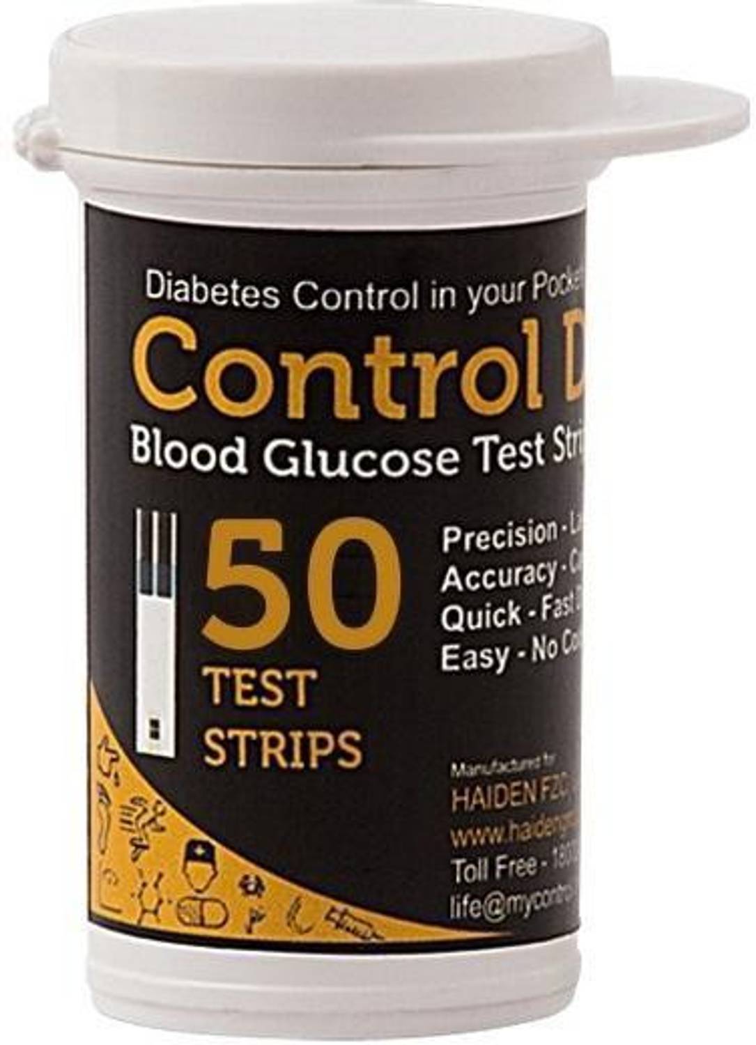 Control D 50 Glucometer Strips - Image 1
