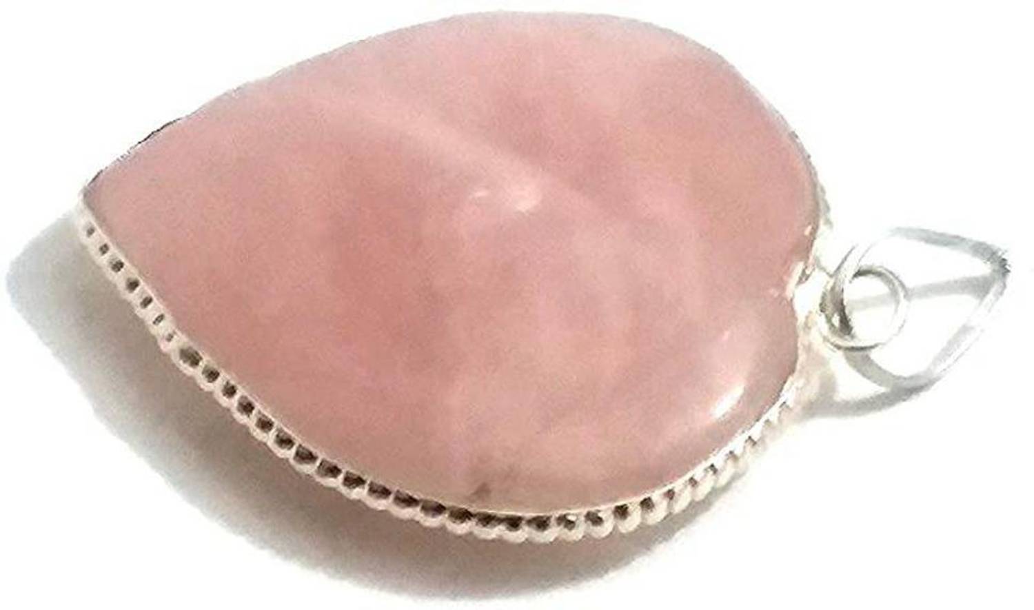 AIR9999 Rose Quartz Heart Shaped Pendant Quartz Crystal Pendant