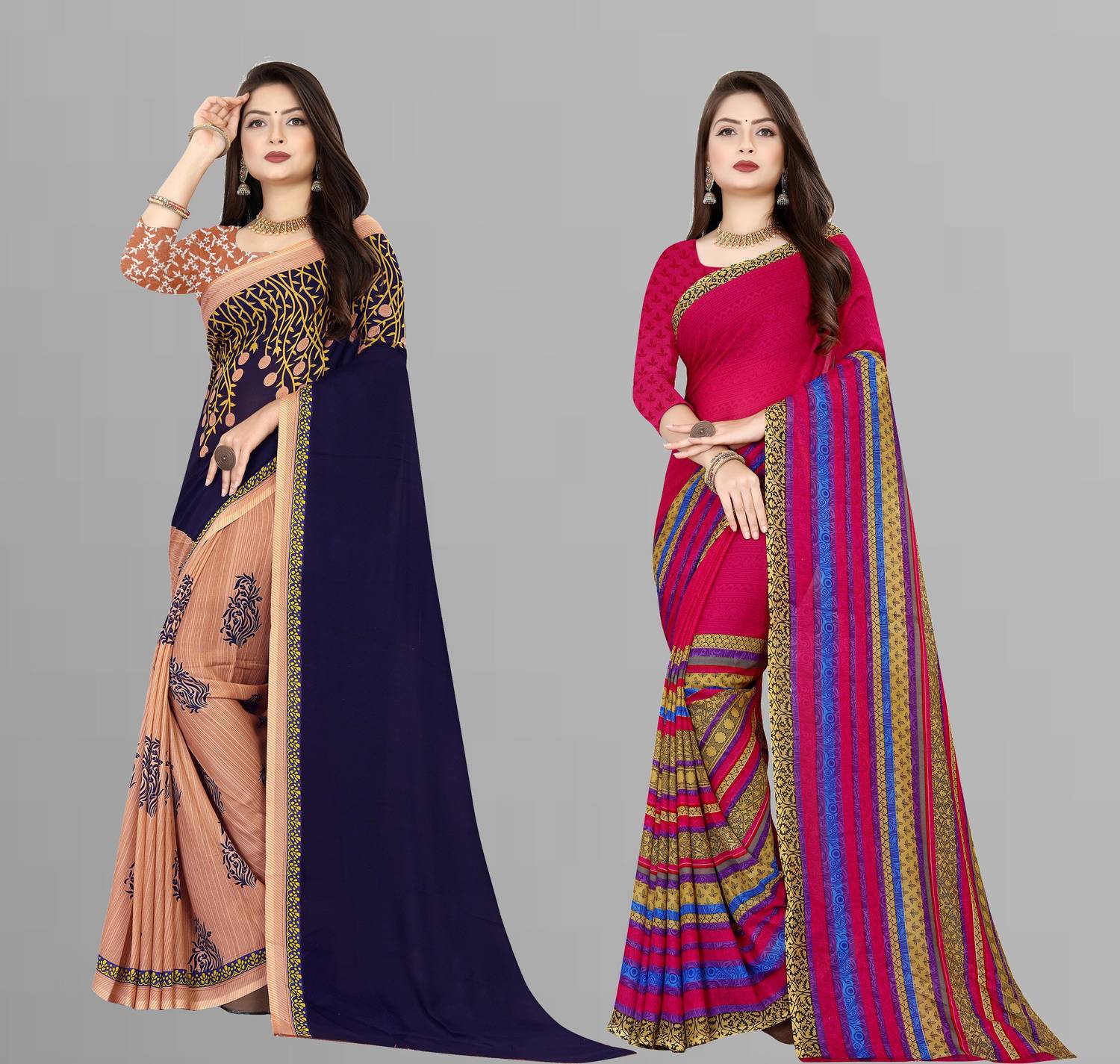 Anand Sarees Printed Daily Wear Georgette Saree