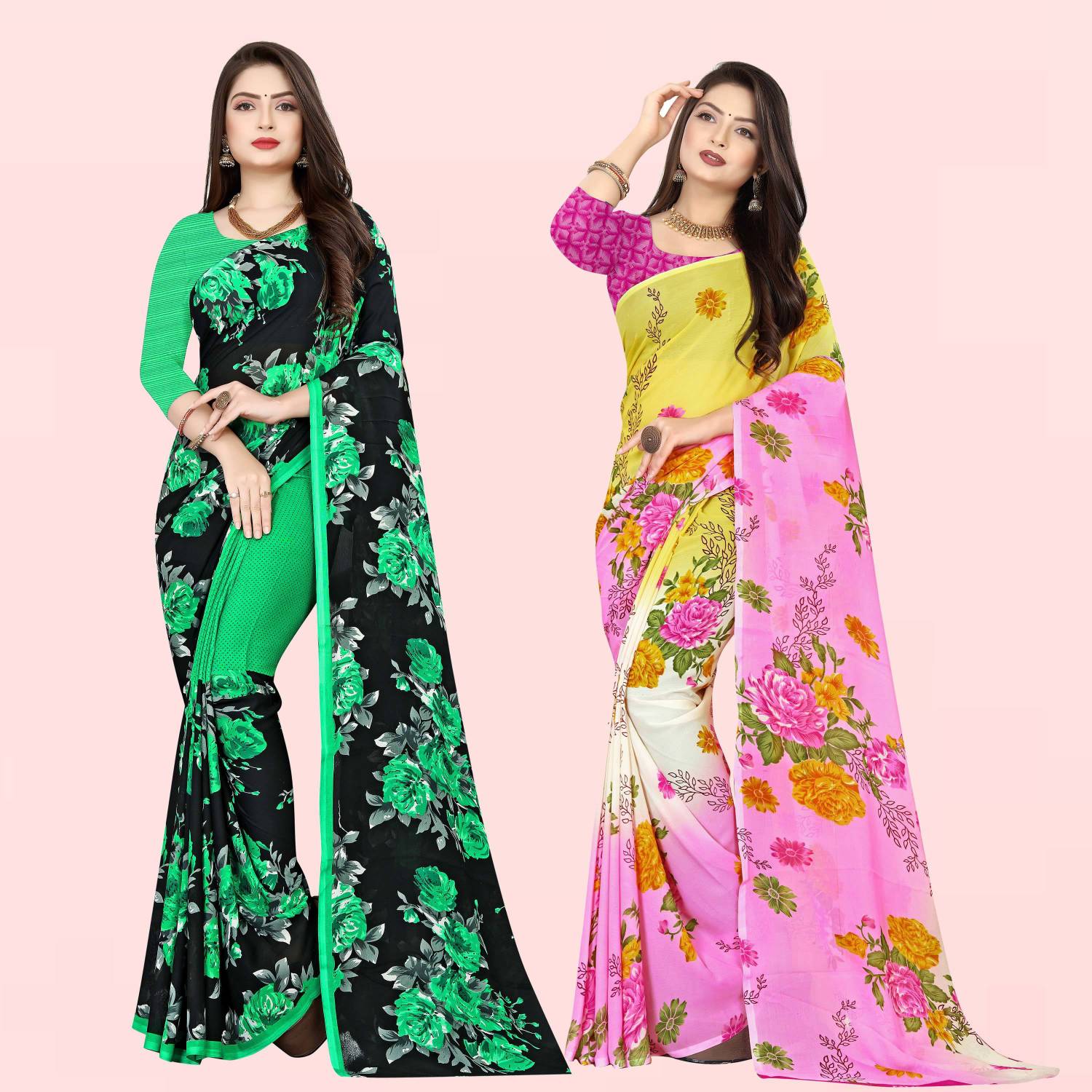 Anand Sarees Printed Daily Wear Georgette Saree