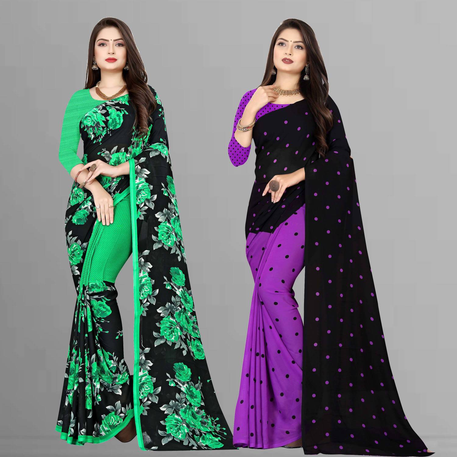 Anand Sarees Printed Daily Wear Georgette Saree