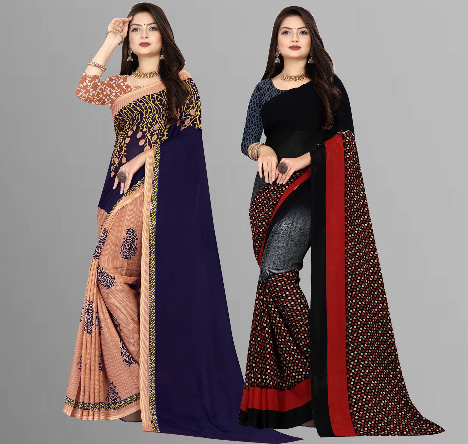 Anand Sarees Printed Daily Wear Georgette Saree