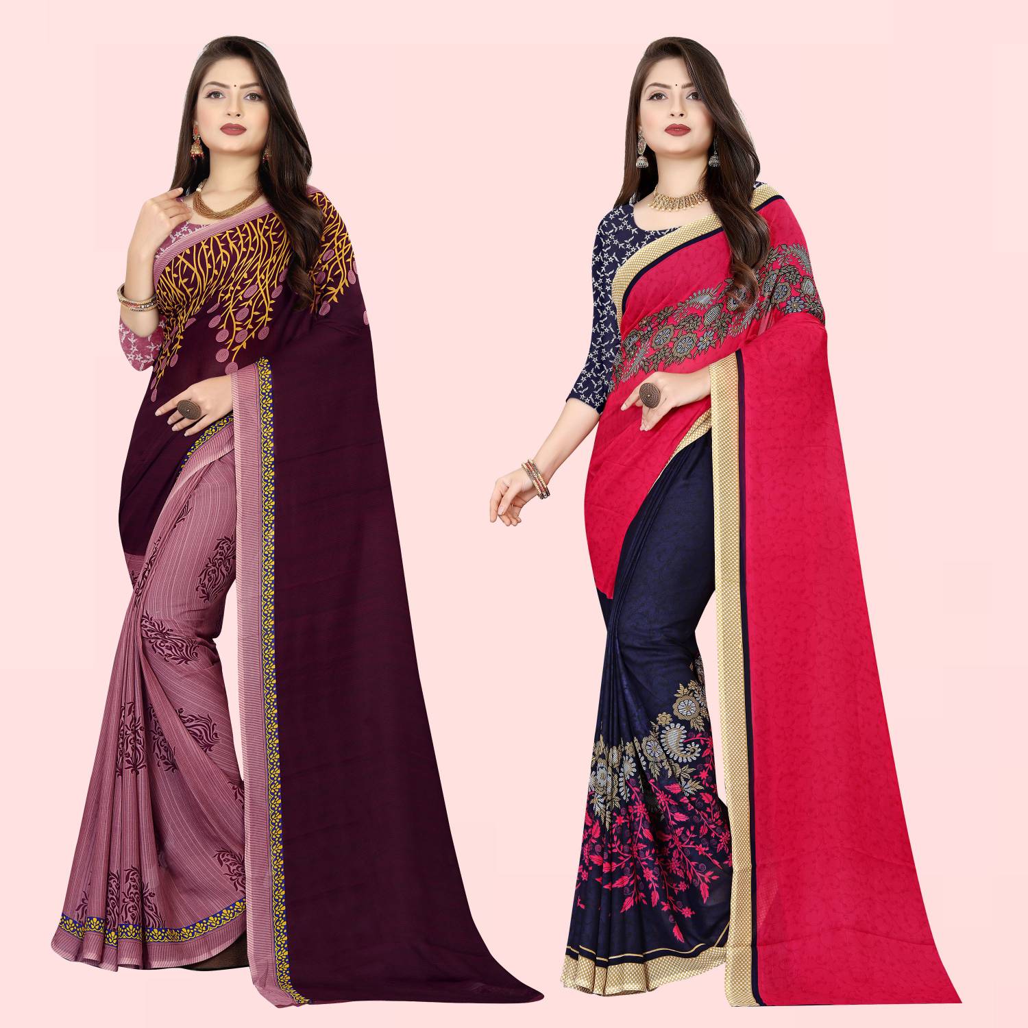 Anand Sarees Printed Daily Wear Georgette Saree