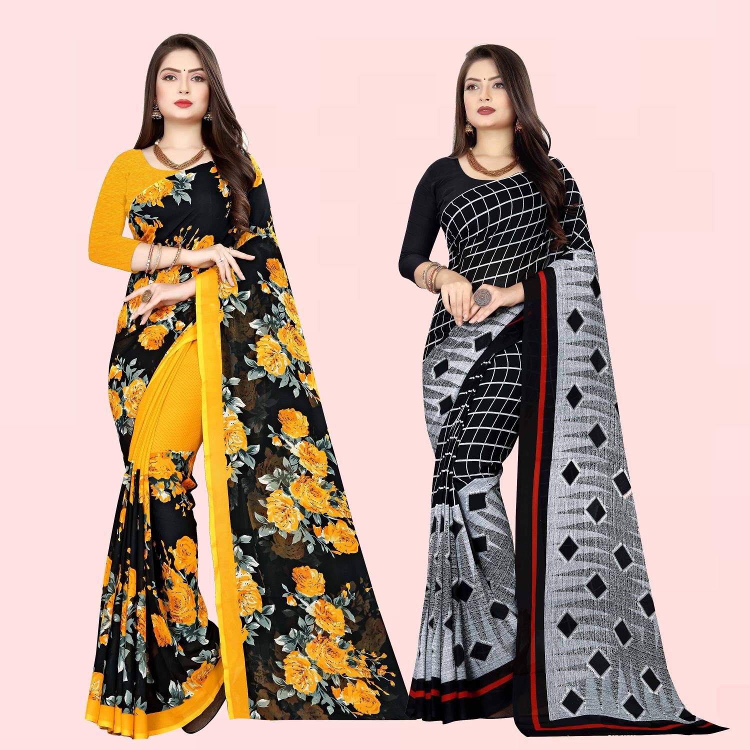 Anand Sarees Printed Daily Wear Georgette Saree