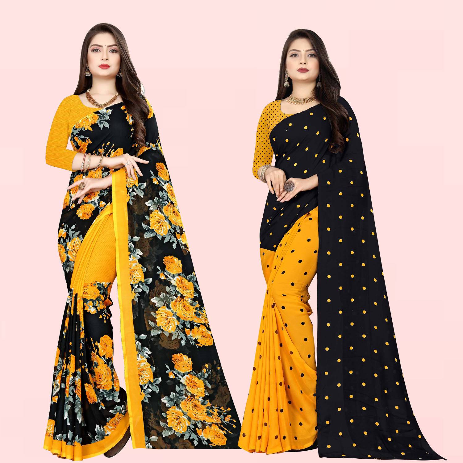 Anand Sarees Floral Print Daily Wear Georgette Saree