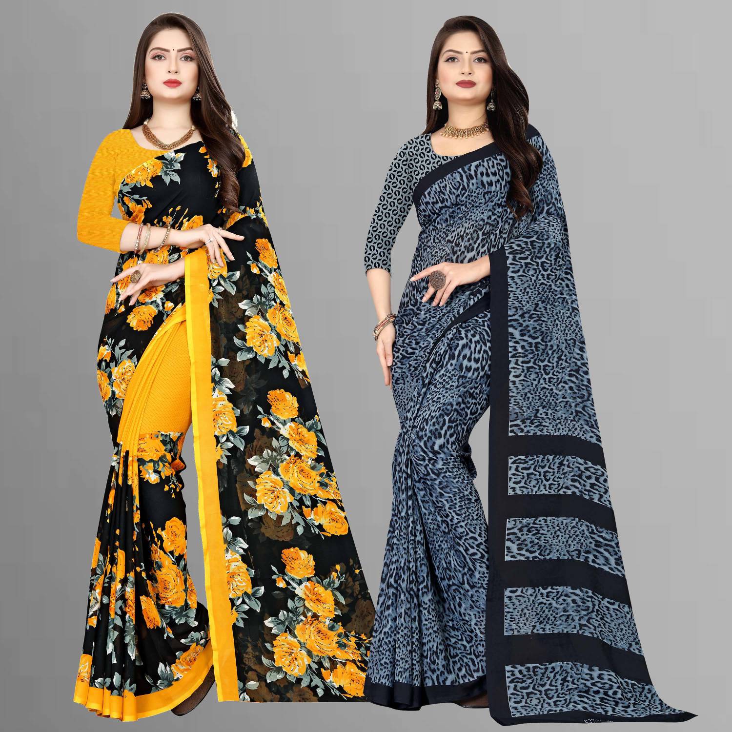 Anand Sarees Printed Daily Wear Georgette Saree