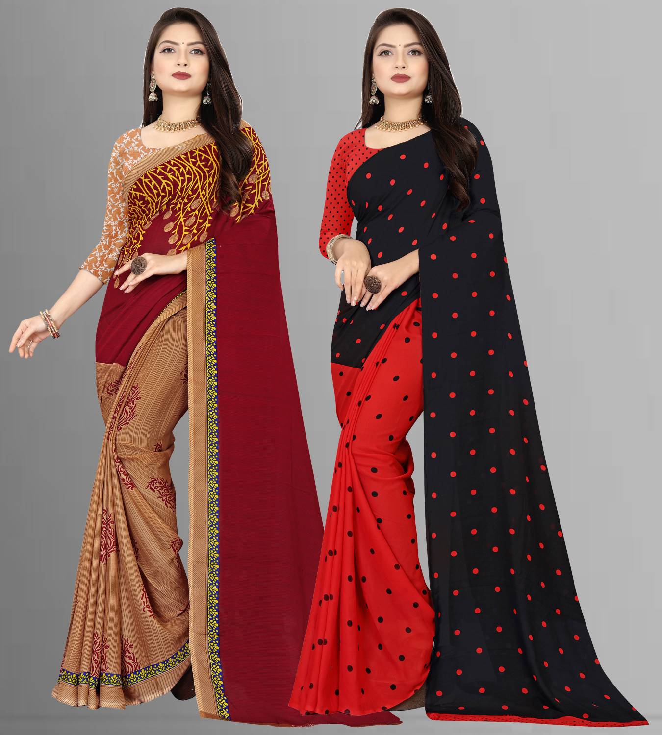 Anand Sarees Floral Print Daily Wear Georgette Saree