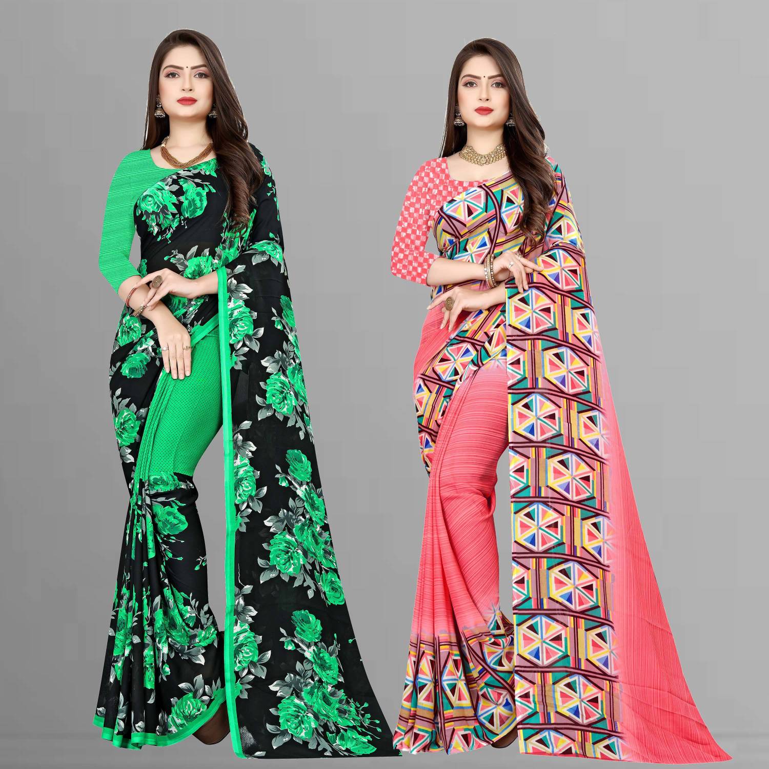 Anand Sarees Printed Daily Wear Georgette Saree