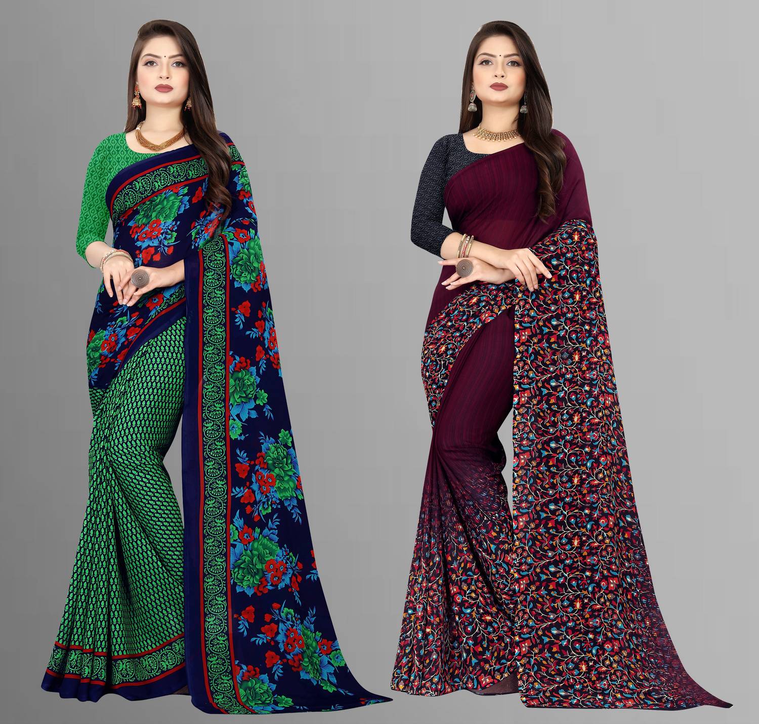 Anand Sarees Printed Daily Wear Georgette Saree