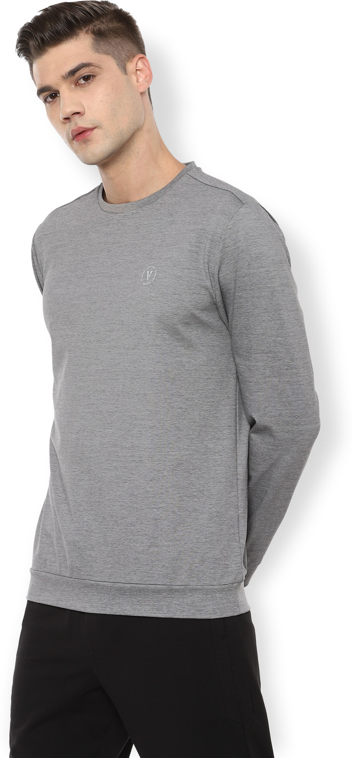 Image of Van Heusen Flex Full Sleeve Solid Men Sweatshirt