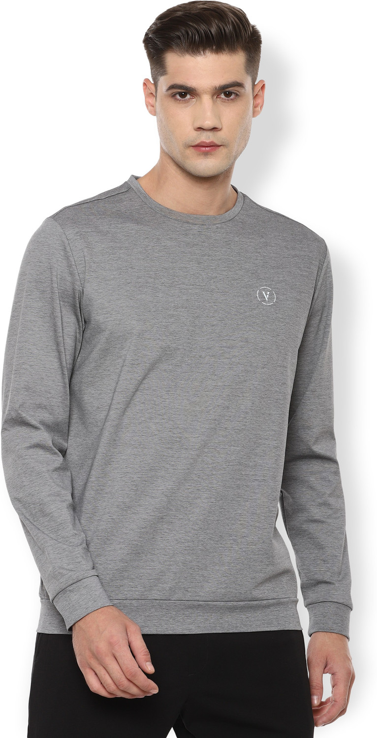 Image of Van Heusen Flex Full Sleeve Solid Men Sweatshirt