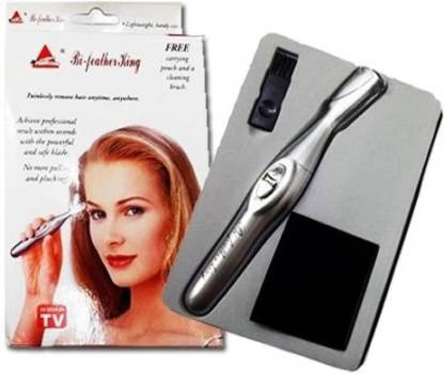 AR Trade Bi-Feather King Eyebrow Trimmer for Women (Silver)