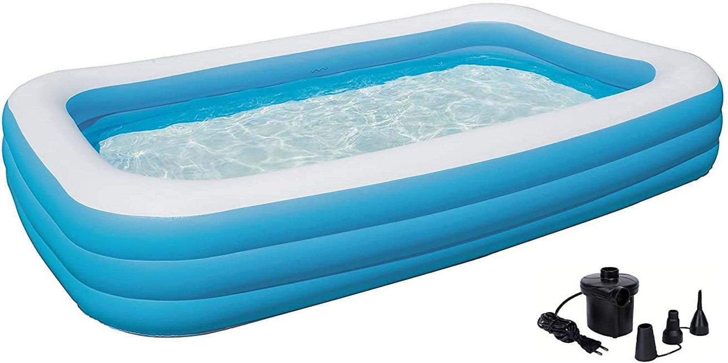 Image of Bestway Spa Swimming Bath Tub with Pump 10 Feet Blue (with Electric Pump)