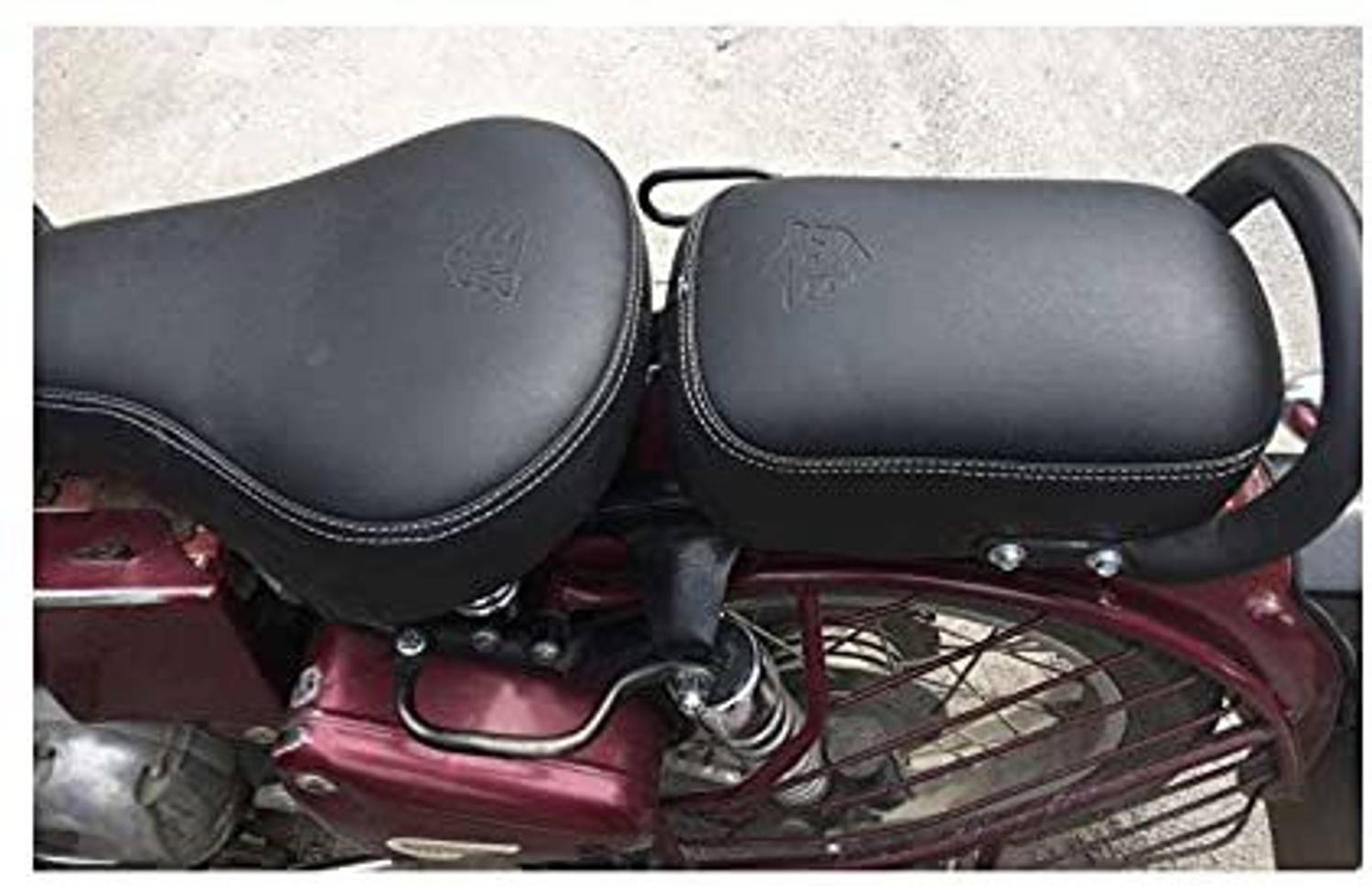 AHLMOTOR Seat Cover Orignal Look Black for Royal Enfield Classic , Classic 350cc Split Bike Seat Cover For Royal Enfield Classic, Classic 350