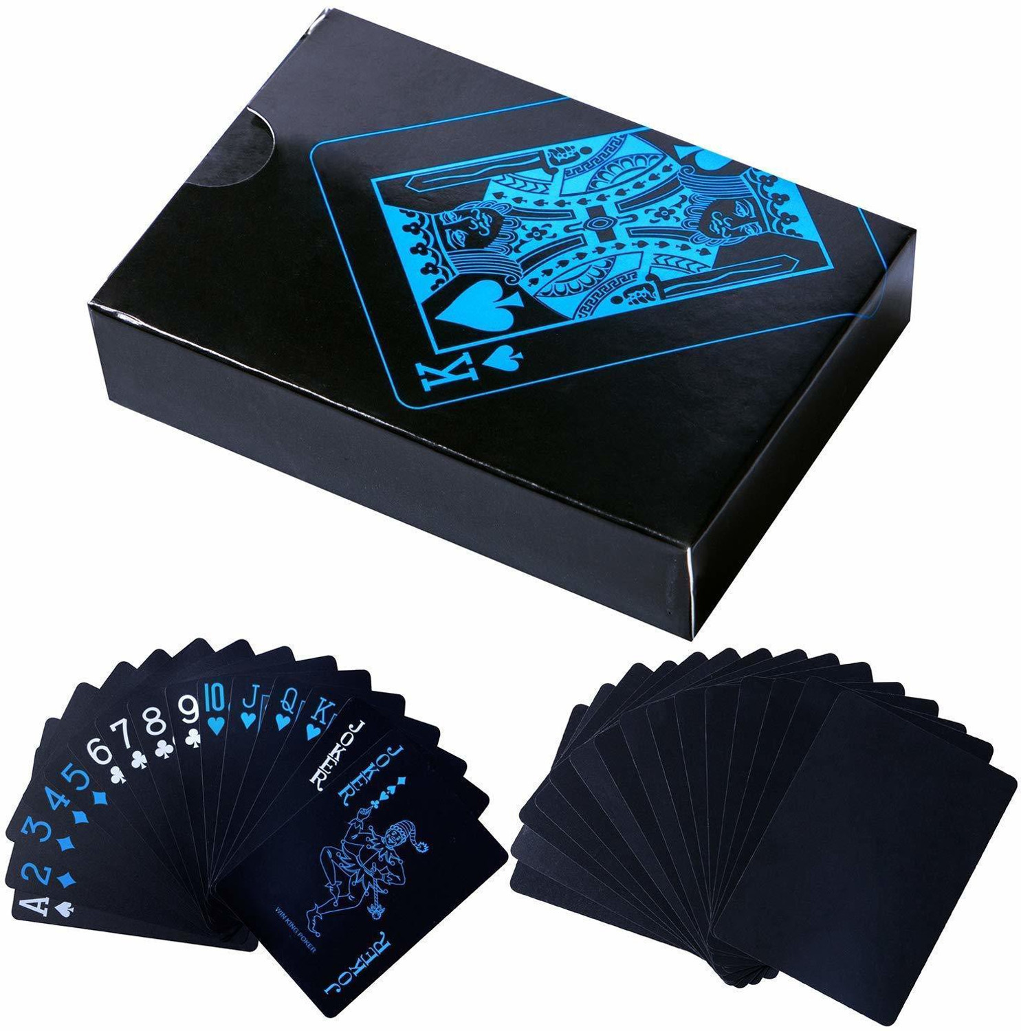 Image of Protos India.Net Unique Black Good Quality Plastic Waterproof Colorful Deck Poker Playing Cards