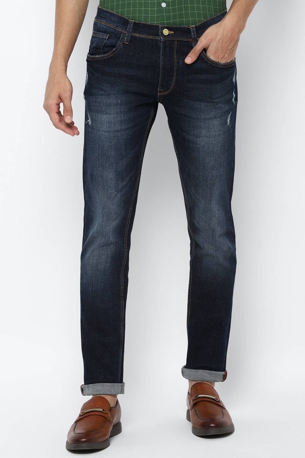 Allen Solly Skinny Men Dark Blue Jeans