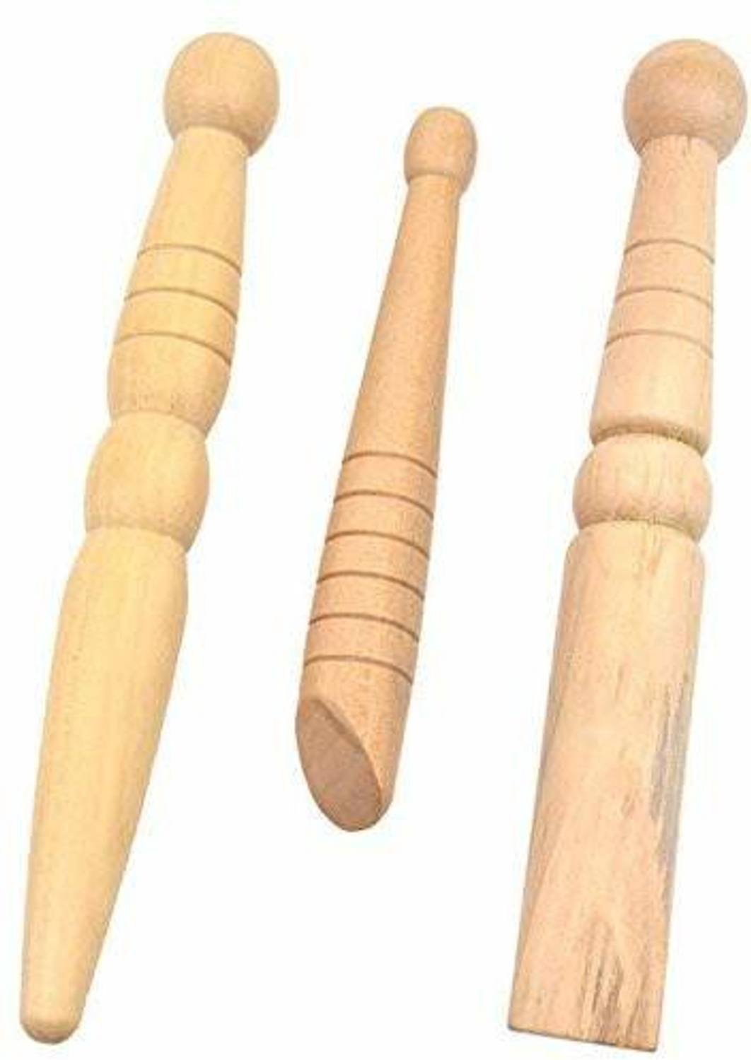ACUPRESSUREMART Reflexology Wooden Needle Massage Stick For Relaxation Acupuncture Reflexology Stress Relief Stick Tool- 3 Pieces Massager