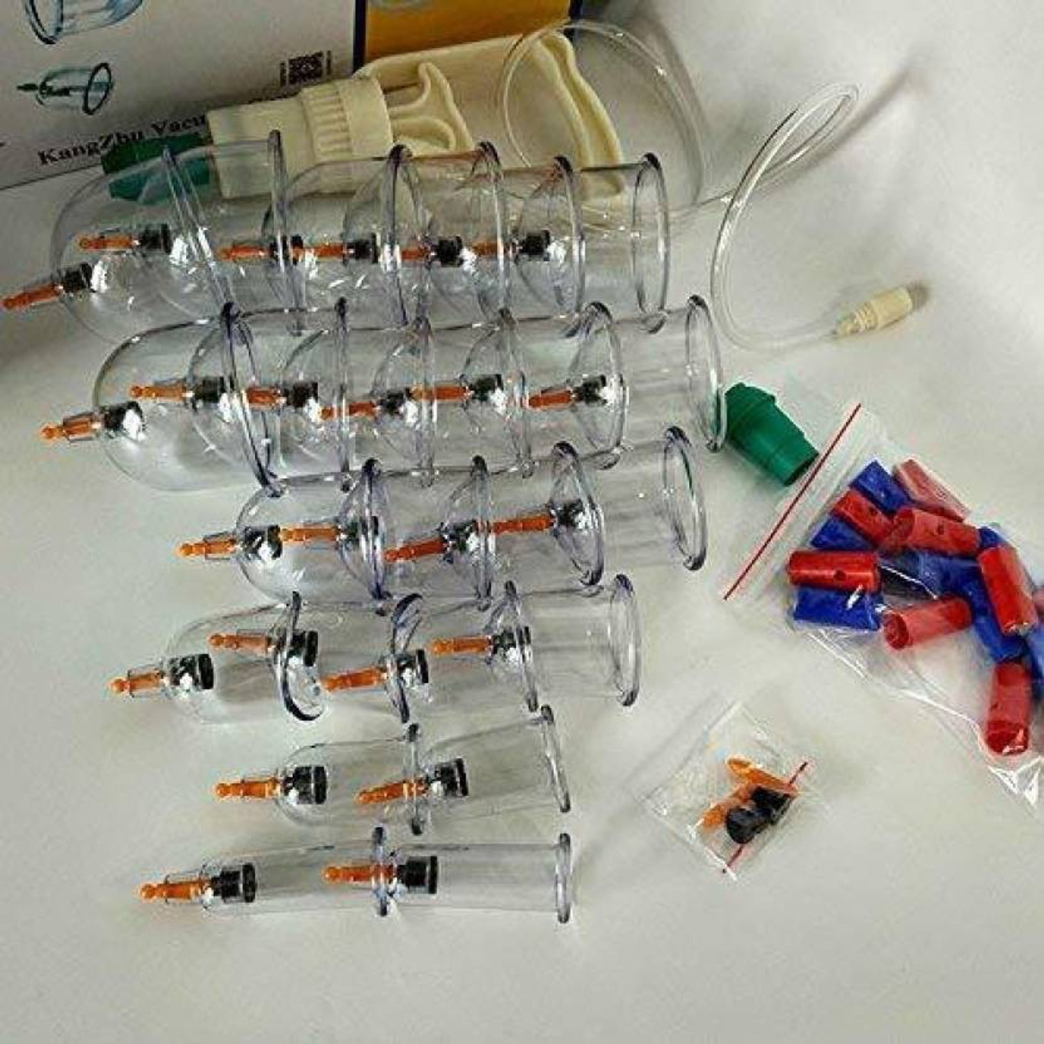 Image of Ella Health & Beauty 24 Vacuum Cups Chinese Medicine Magnet Therapy Cupping Set Acupuncture Massager Massager Massager