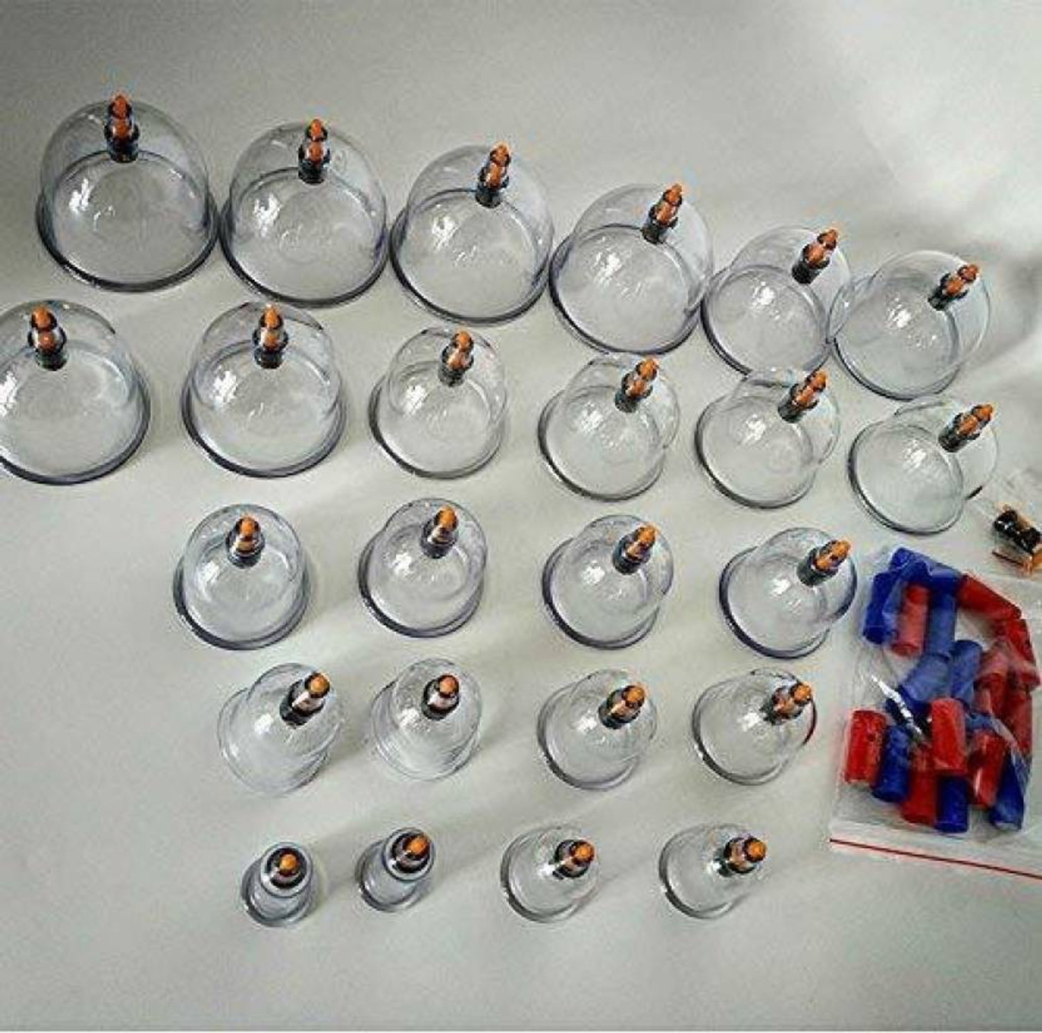Image of Ella Health & Beauty 24 Vacuum Cups Chinese Medicine Magnet Therapy Cupping Set Acupuncture Massager Massager Massager