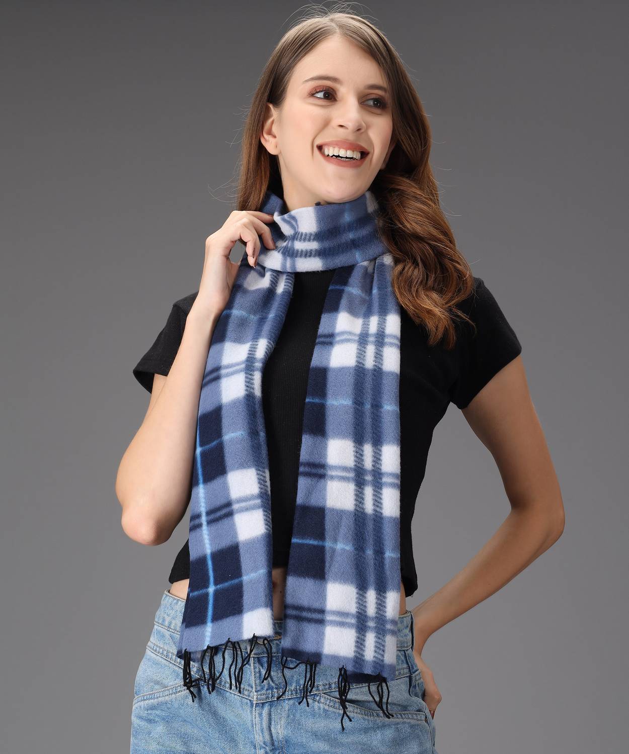 ANIXA Checkered Women Muffler