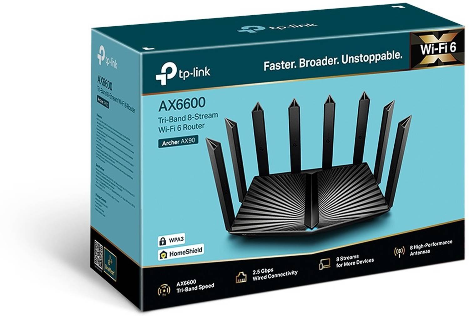TP-Link Archer AX90 MU-MIMO Gigabit Wi-Fi 6 Broadcom NitroQAM