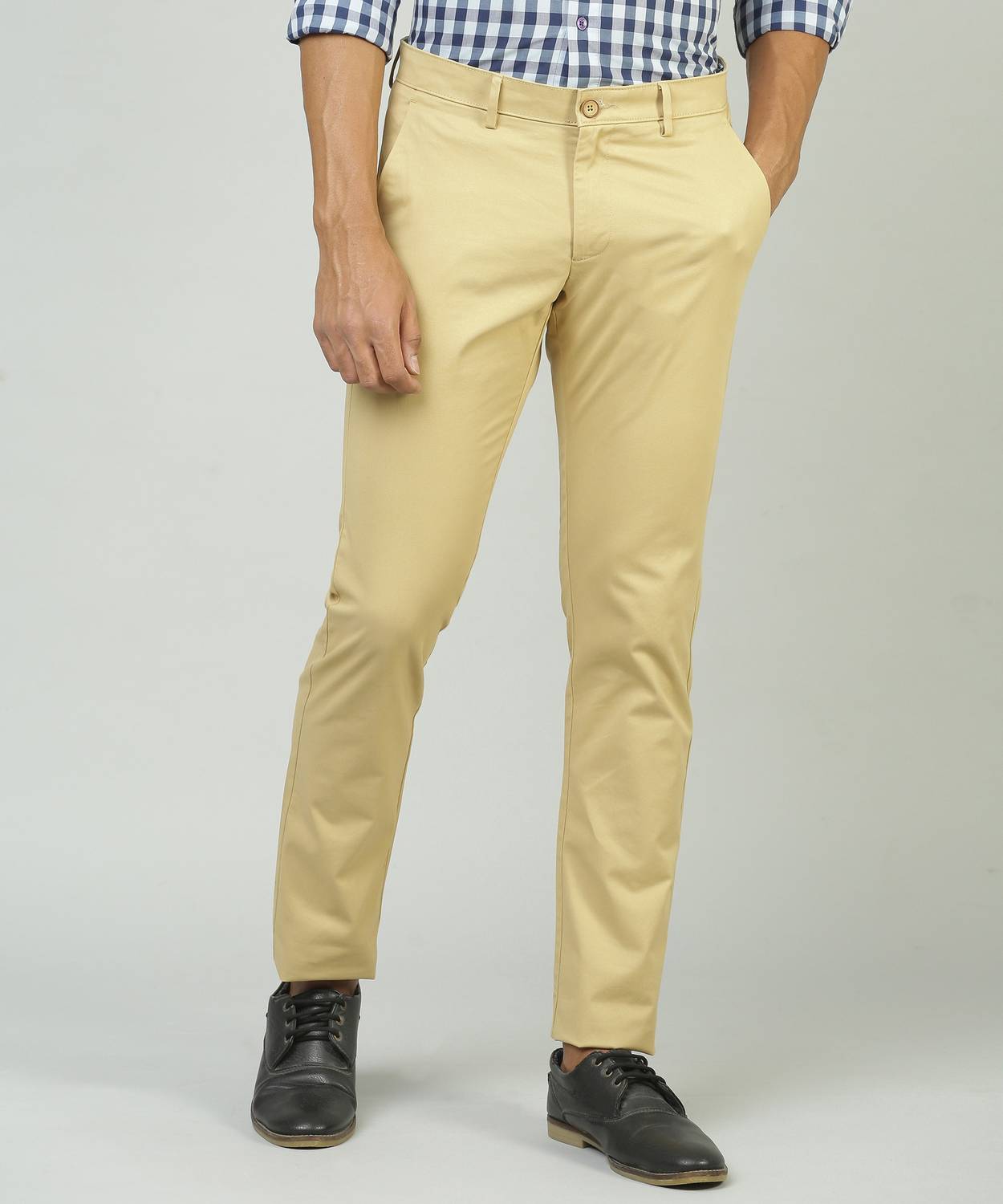 Allen Solly Slim Fit Men Khaki Trousers