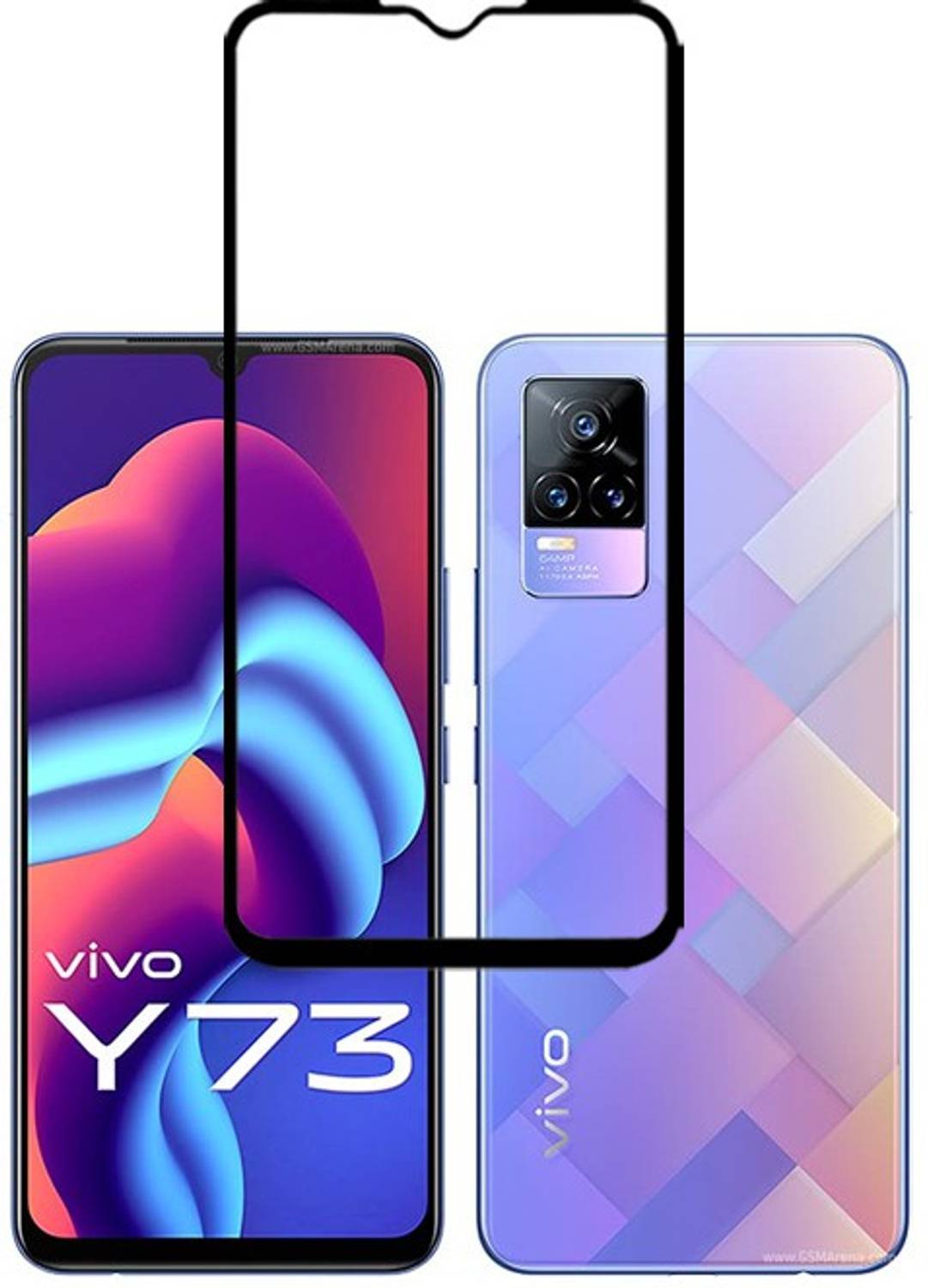 ASMANTIC Edge To Edge Tempered Glass for Vivo Y73