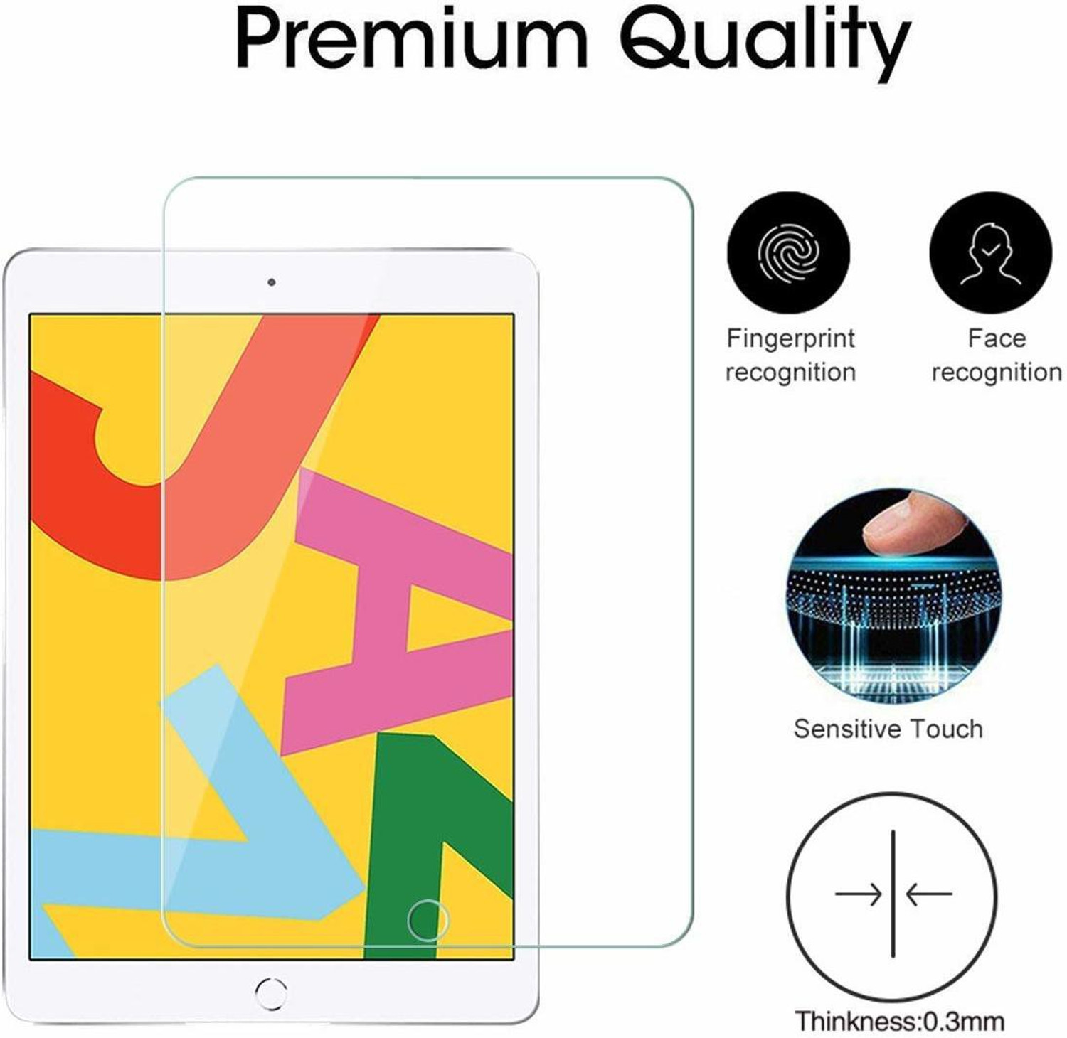 Image of Mersal Tempered Glass Guard for APPLE iPad 9th Gen 10.2 inch
