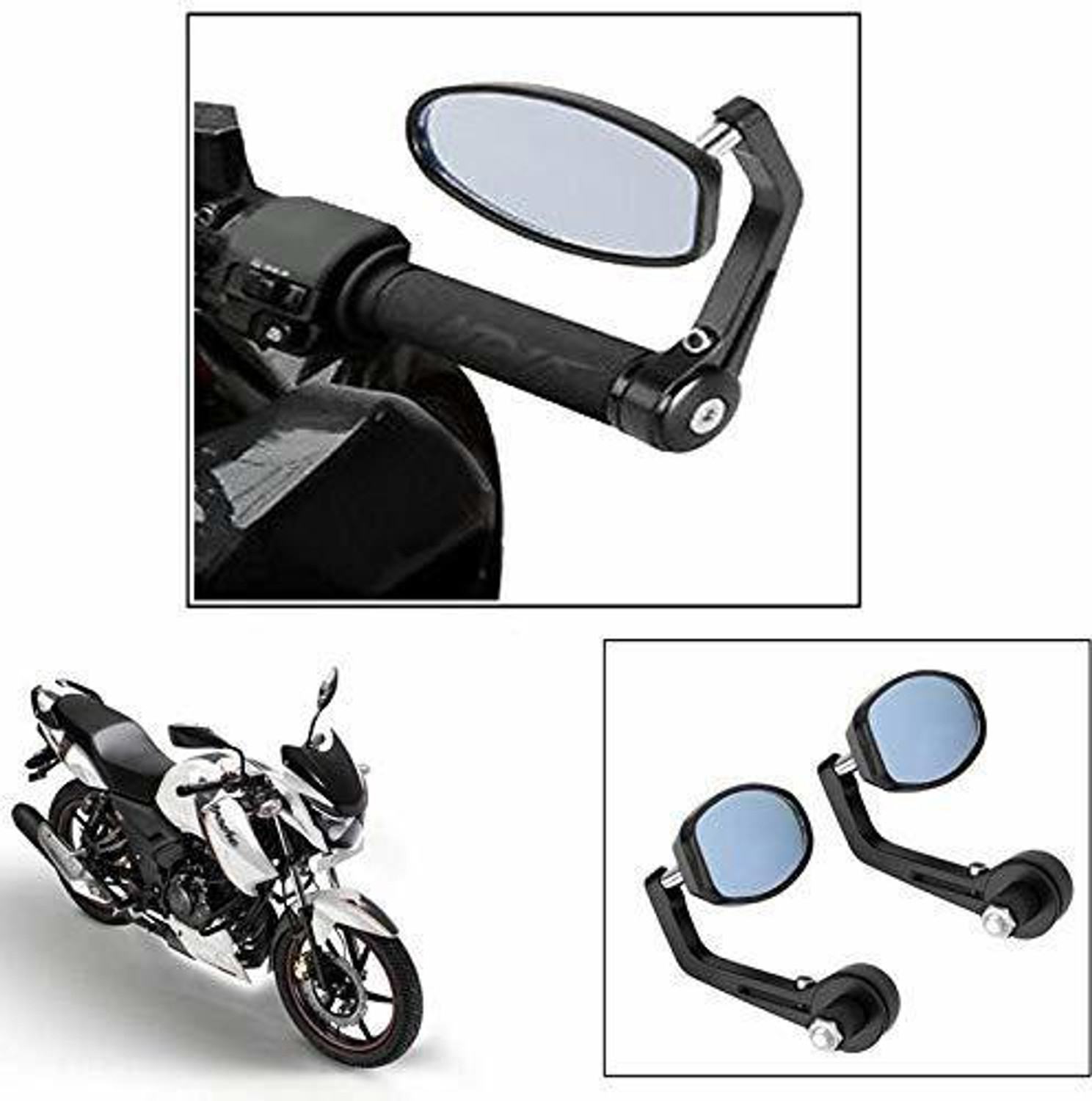 Image of MOTOFLY Manual Rear View Mirror For Universal For Bike Universal For Bike