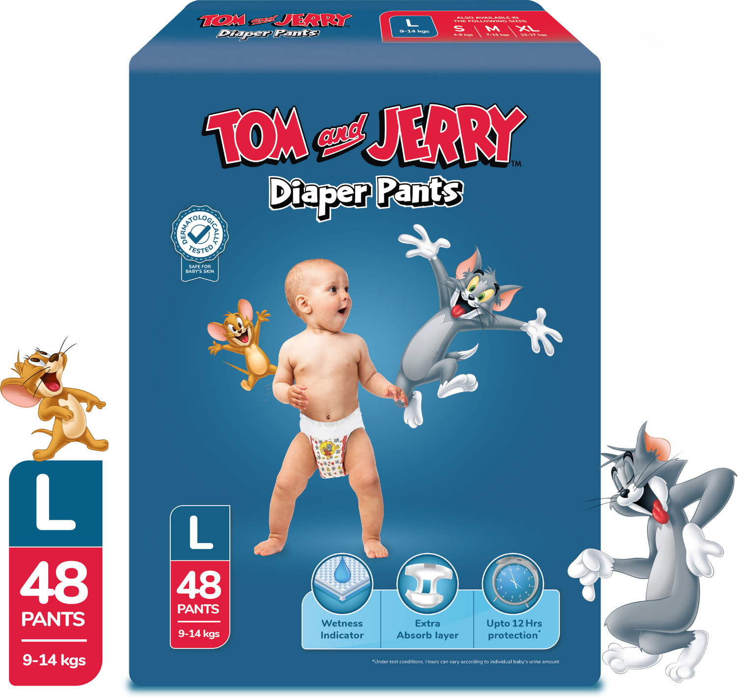 Image of TOM & JERRY Diaper Pants with Wetness Indicator - L