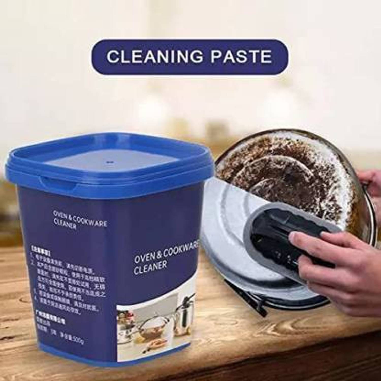 aqua lobster Oven & Cookware Cleaner Stainless Steel Cleaning Paste Remove Stains from Pots Pans Multi-Purpose Cleaner & Polish Removes Household Clean Universal Cleaning Paste for Removing Rust Paste for Ovens Cookware Kitchen Cleaner Kitchen Cleaner Dishwashing Detergent (0.5 kg) Dishwashing Detergent