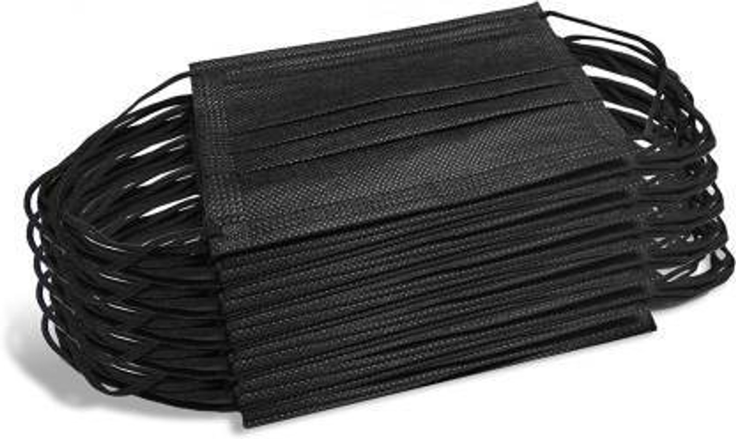 Image of Vaghani 300 PcsBlack Nose Pin Meltblown Iso Mark Pharmaceutical Primium Quality Mask 3 Ply Polluation Melt Blown Mask 300 Pcs ( Black )( 75 Gsm ) Surgical Mask With Melt Blown Fabric Layer