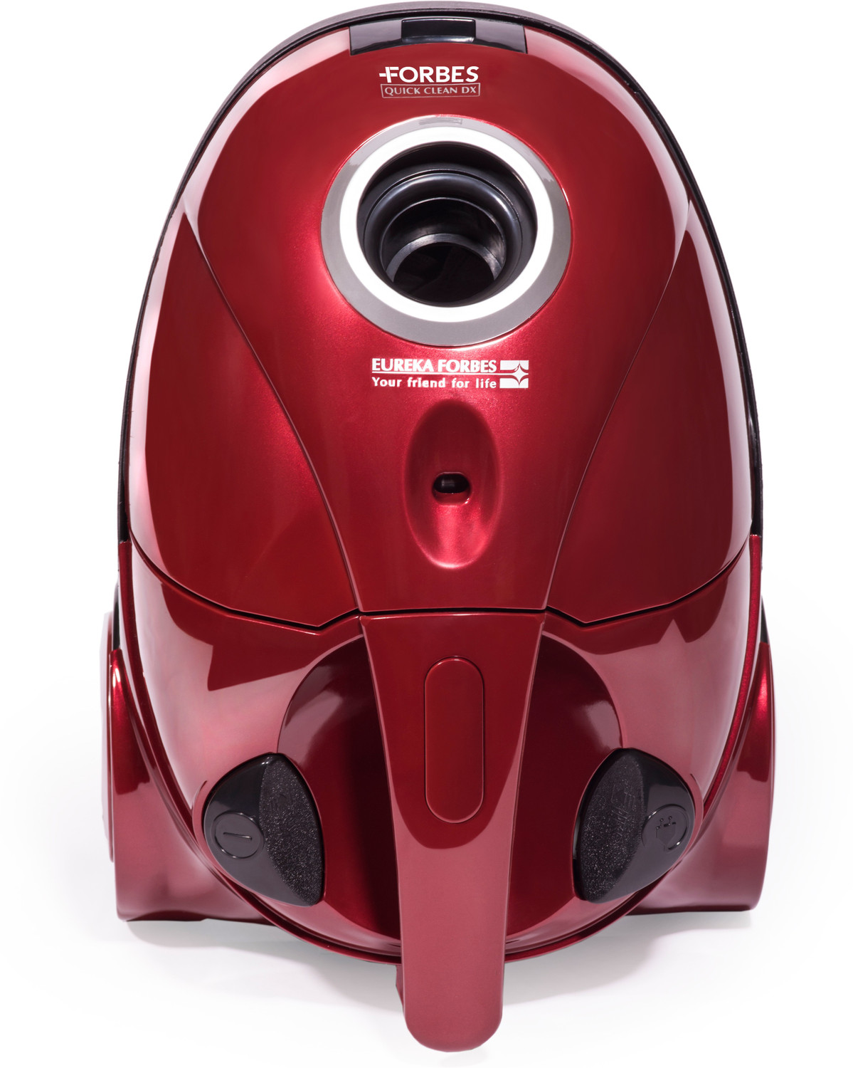 Image of EUREKA FORBES Quick Clean DX Dry Vacuum Cleaner with 1200 Watts Powerful Suction Control, 3 Free Reusable dust Bag Worth Rs 500, Comes with Multiple Accessories, Dust Bag Full Indicator (Red), Standard with Reusable Dust Bag (Red, Black)