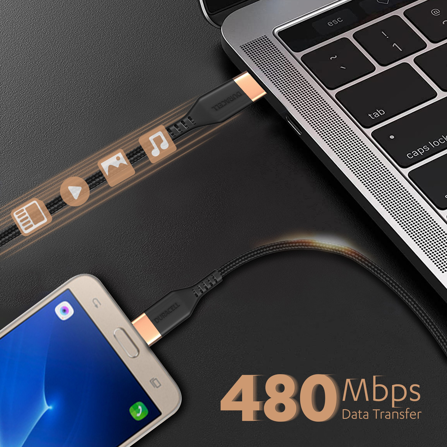 Image of DURACELL Micro USB Cable 1.2 m DU048