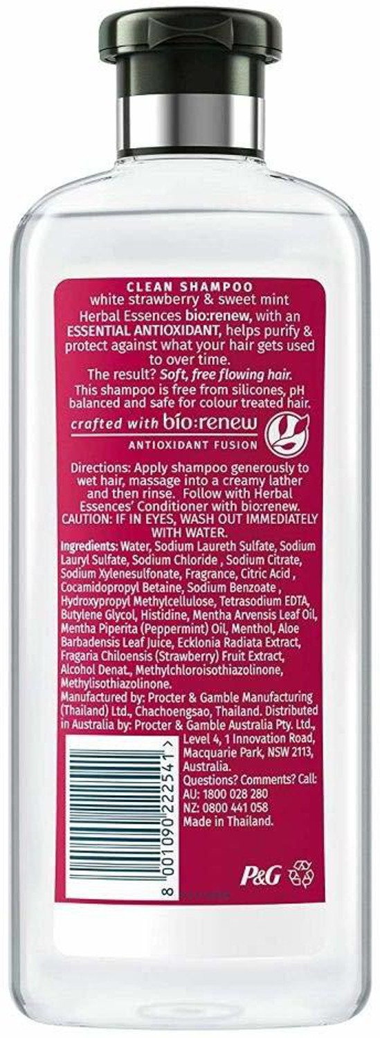 Image of Herbal Essences White Strawberry & Sweet Mint - For Cleansing and Volume - No Paraben, No Colorants Shampoo