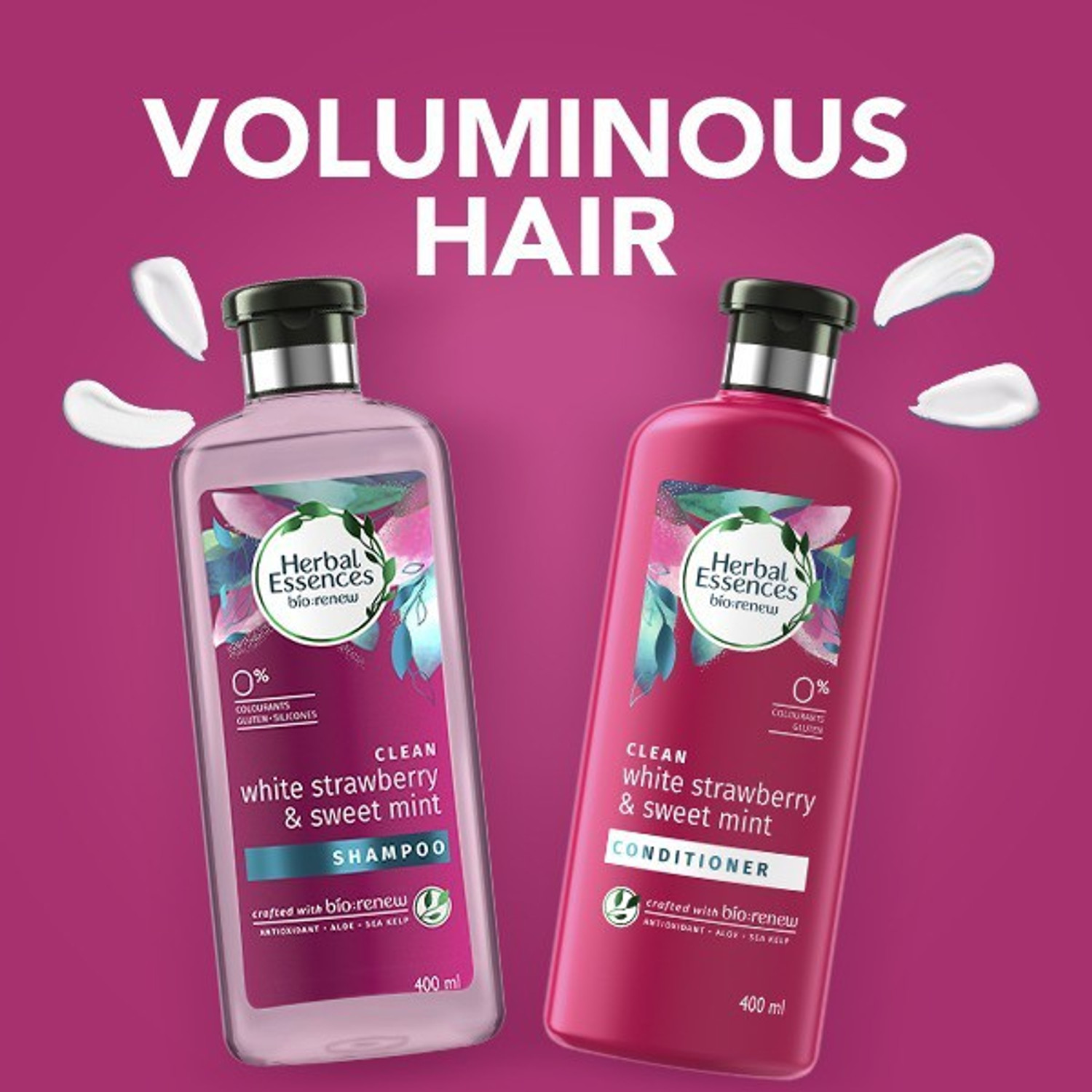 Image of Herbal Essences White Strawberry & Sweet Mint - For Cleansing and Volume - No Paraben, No Colorants Shampoo