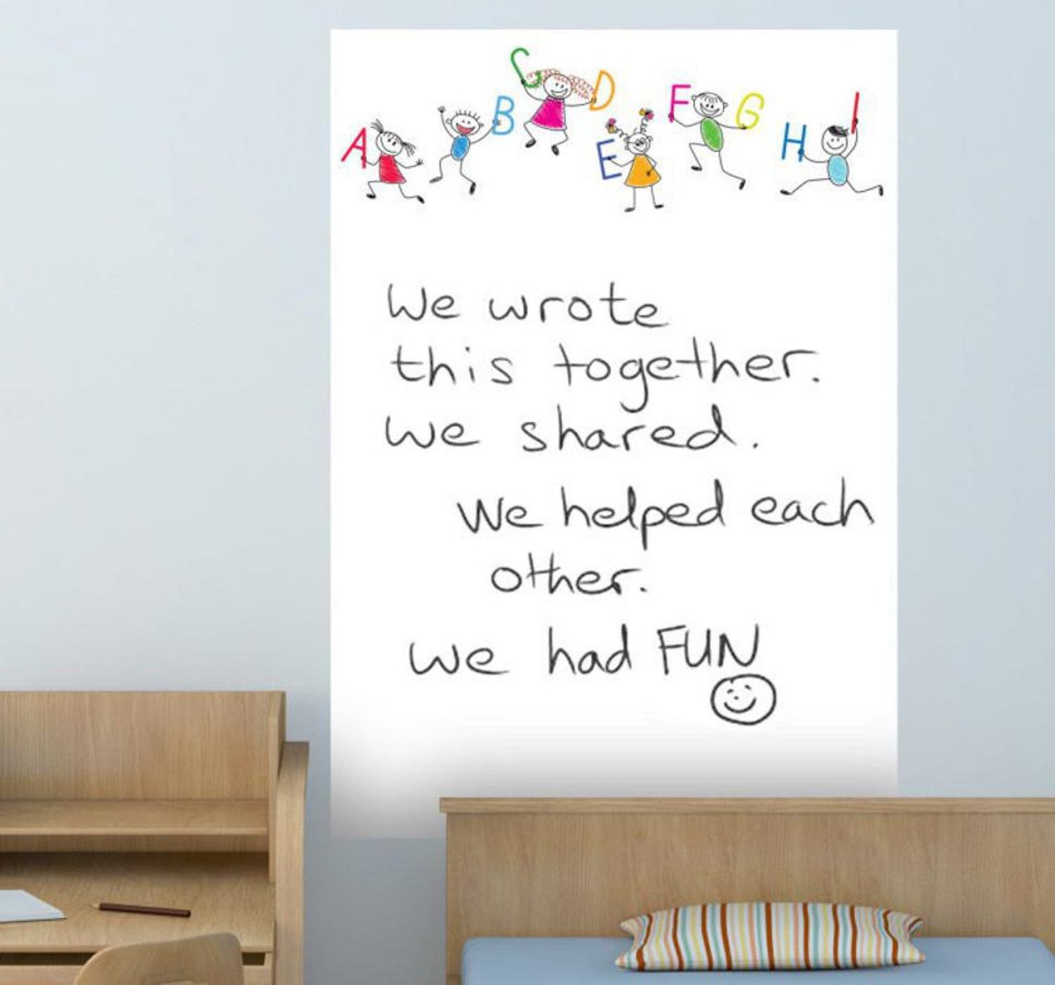 Image of Priyat 200 cm Wall Sticker Paper Vinyl Removal Self Adhesive Chalk /Marker Board Sheet for Children Room Decor and Mind Development Also for Office & School /Collages (Size-45x200cm) (Green) Chalkboard Sticker