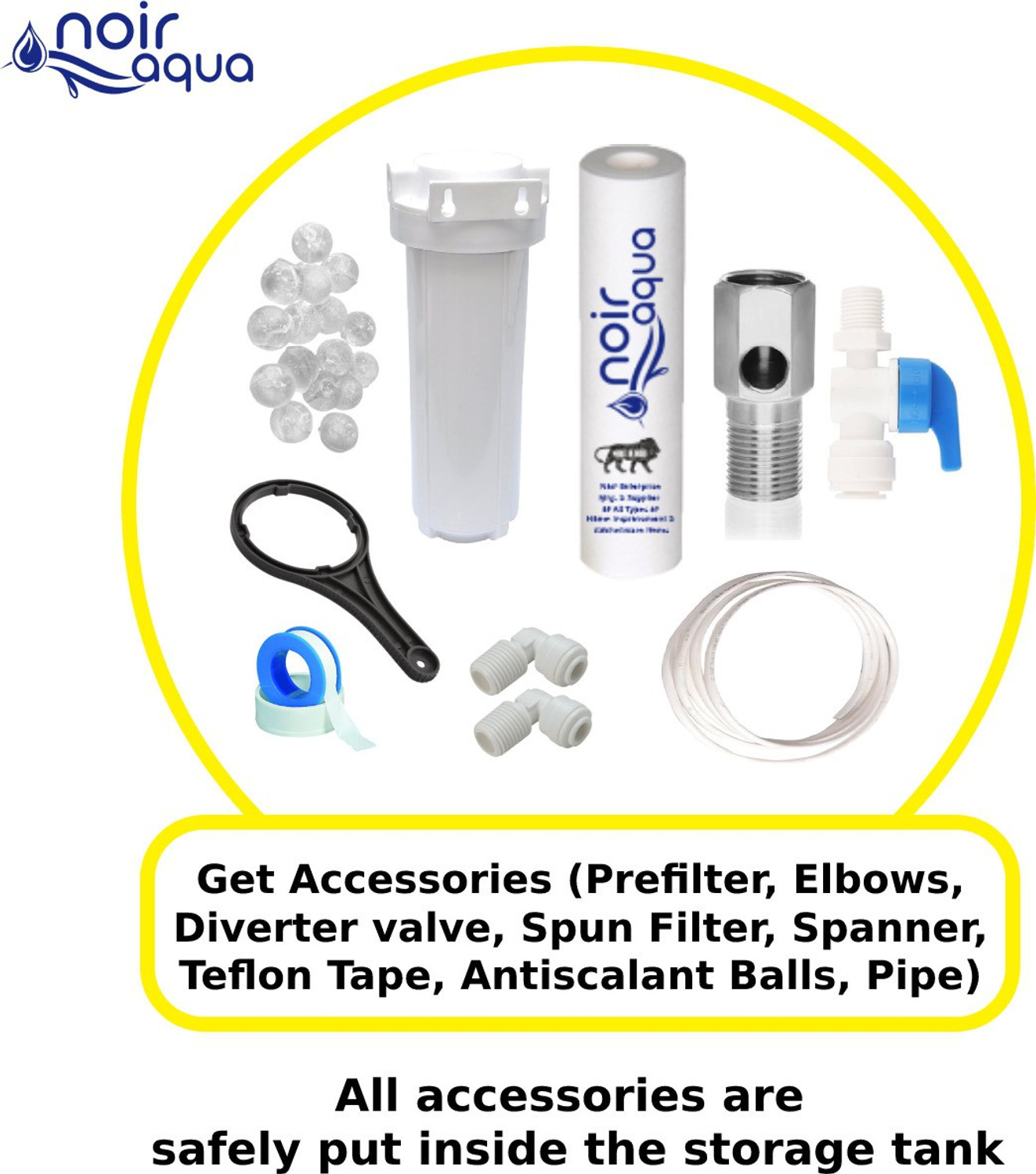 Image of Noir Aqua 2090 RO Water Purifier Filter With Copper 8 Stage 10 L RO + UV + UF + Copper + TDS Control Water Purifier