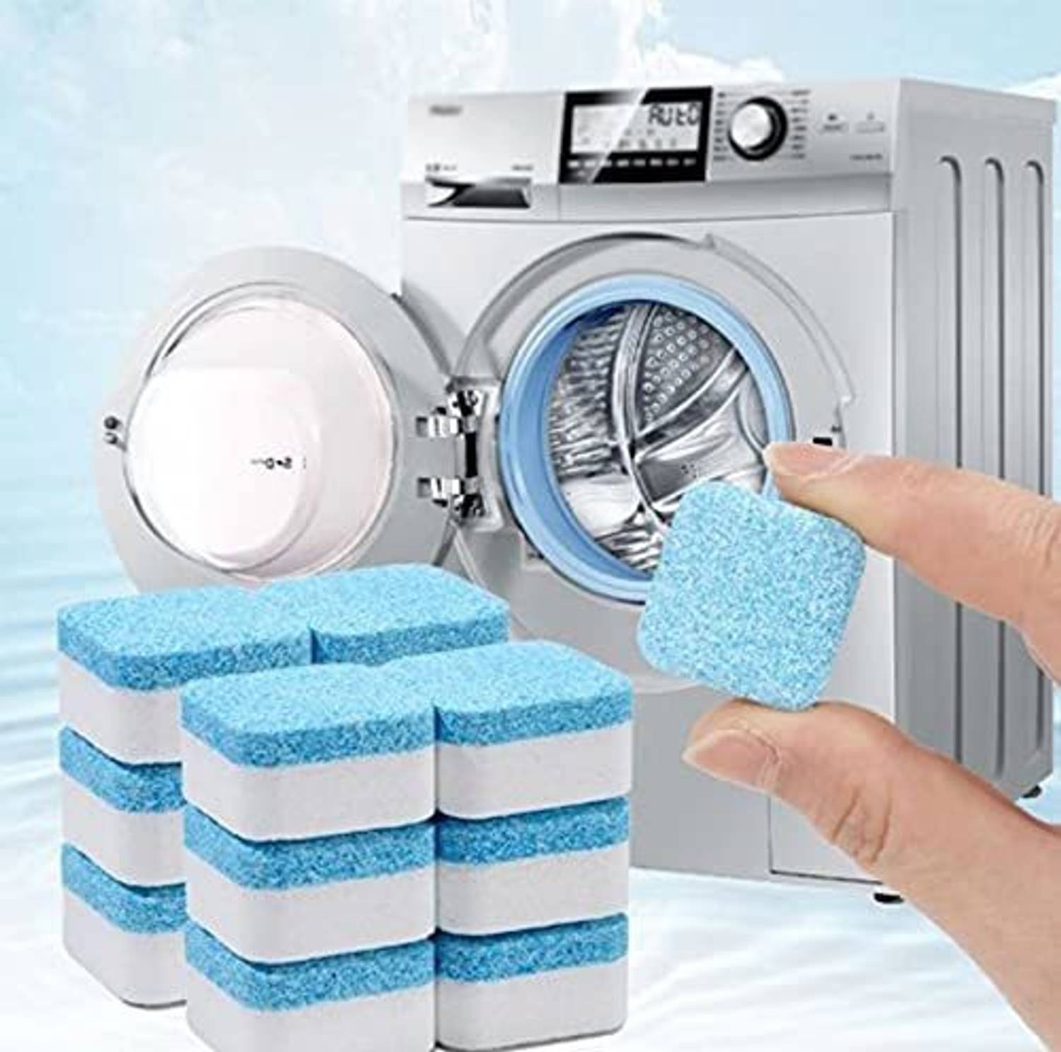 ALPHA Washing Machine Deep Cleaner Effervescent Tablet for All Company’s Machine, Descaling Powder Tablet for Perfectly Cleaning of Tub & Drum Stain Remover Washer Lavender (Pack of 5 Pcs)