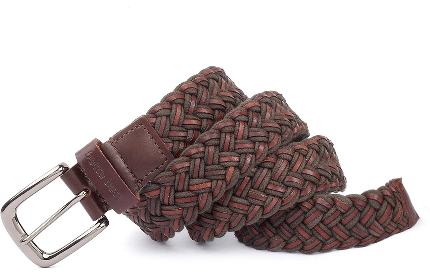 Image of bacca bucci Men Casual Brown Genuine Leather Belt