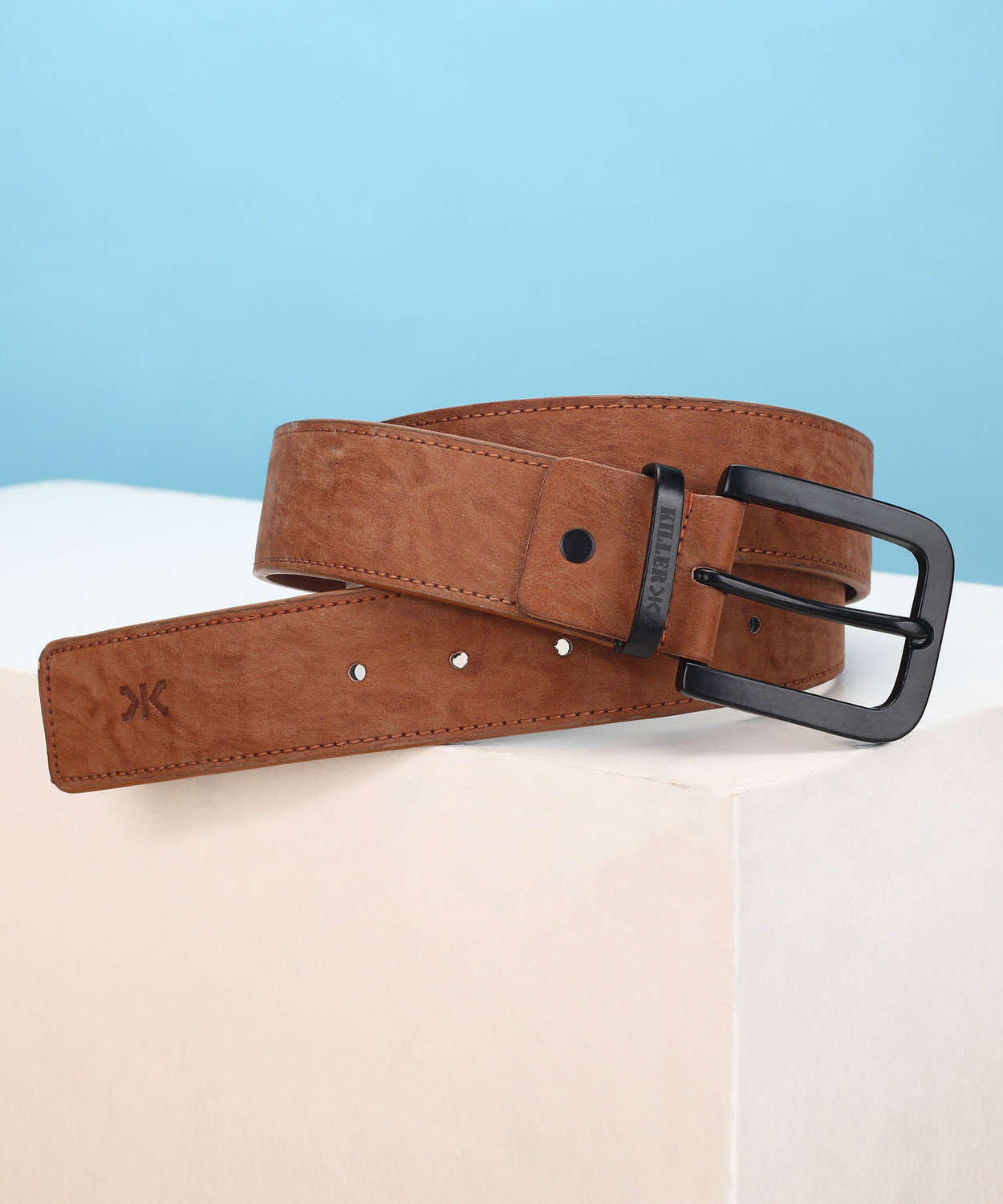 Image of KILLER Men Casual Brown Artificial Leather Belt