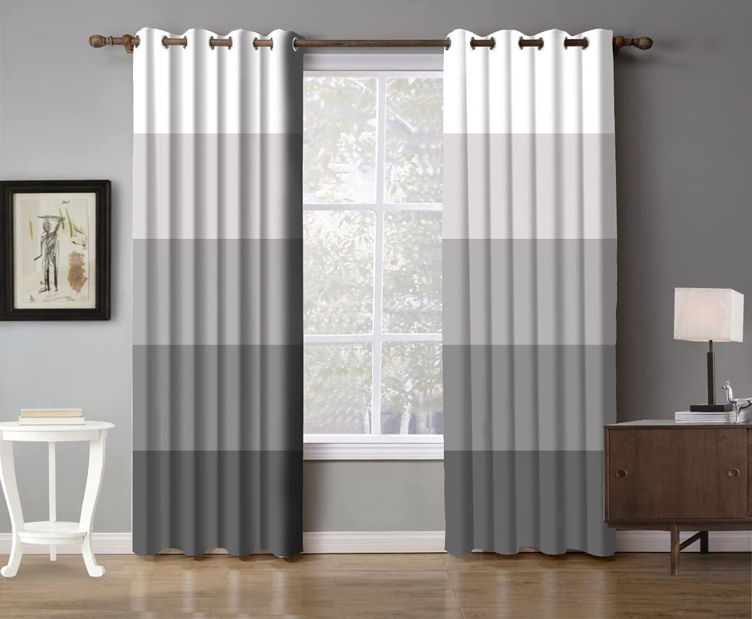 Image of DD8 214 cm (7 ft) Door Polyester Room Darkening Curtain (Pack Of 2)