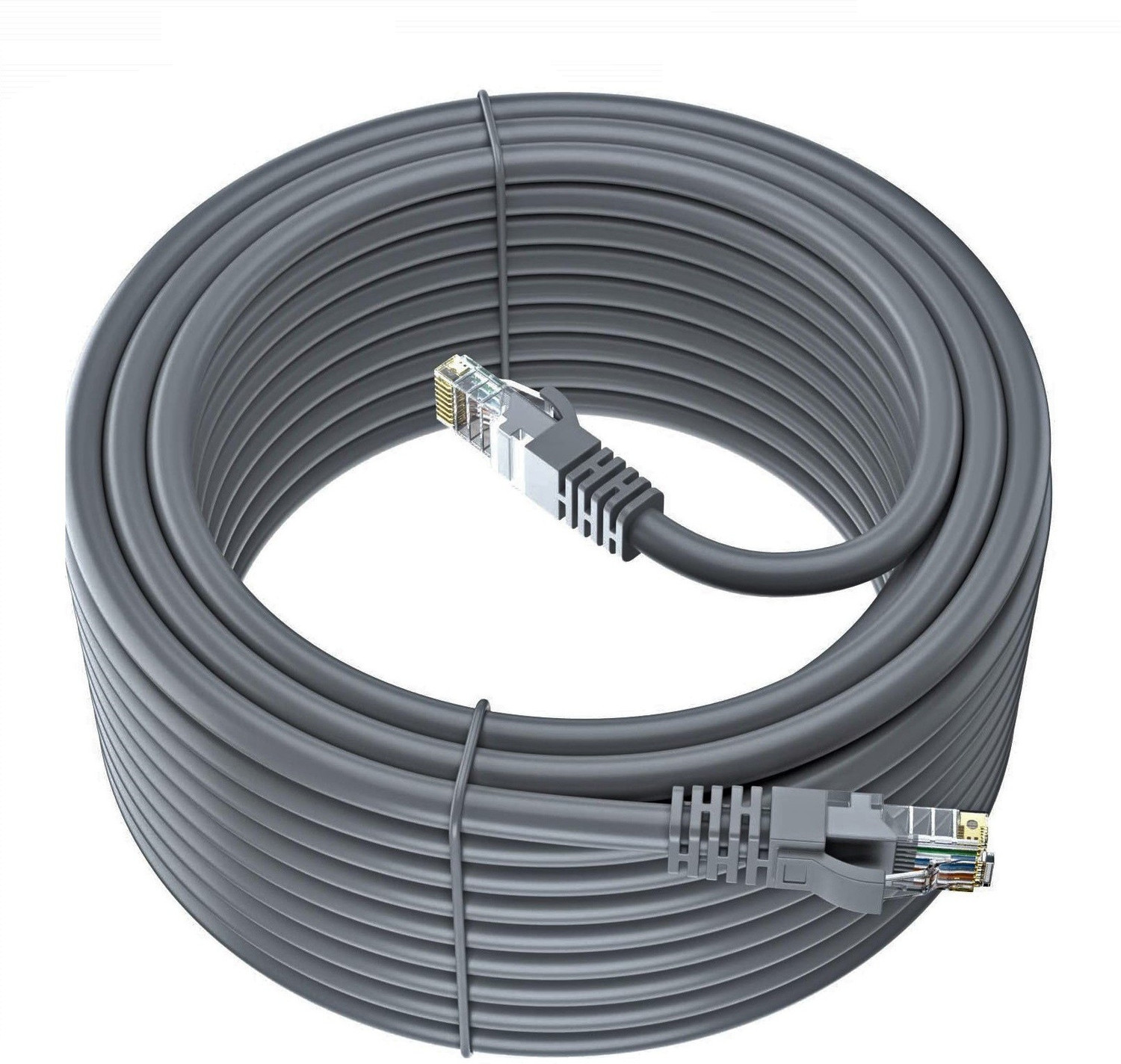 Image of Fedus LAN Cable 50 m 50 Meter Cat6 Heavy Duty Outdoor Cable Weatherproof /UV Resistant 1000mbps Ethernet Cable Suitable for Direct Burial Installations cat6 Ethernet Patch Cable LAN Cable Internet Network Cord