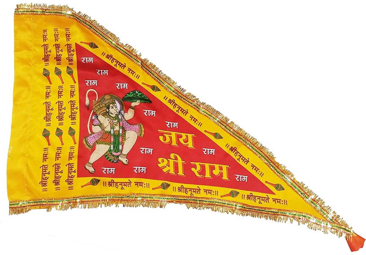Hanuman Ji Flag Outdoor Flag 55.9 cm x 58.4 cm by 7 CLOUDS INDIA