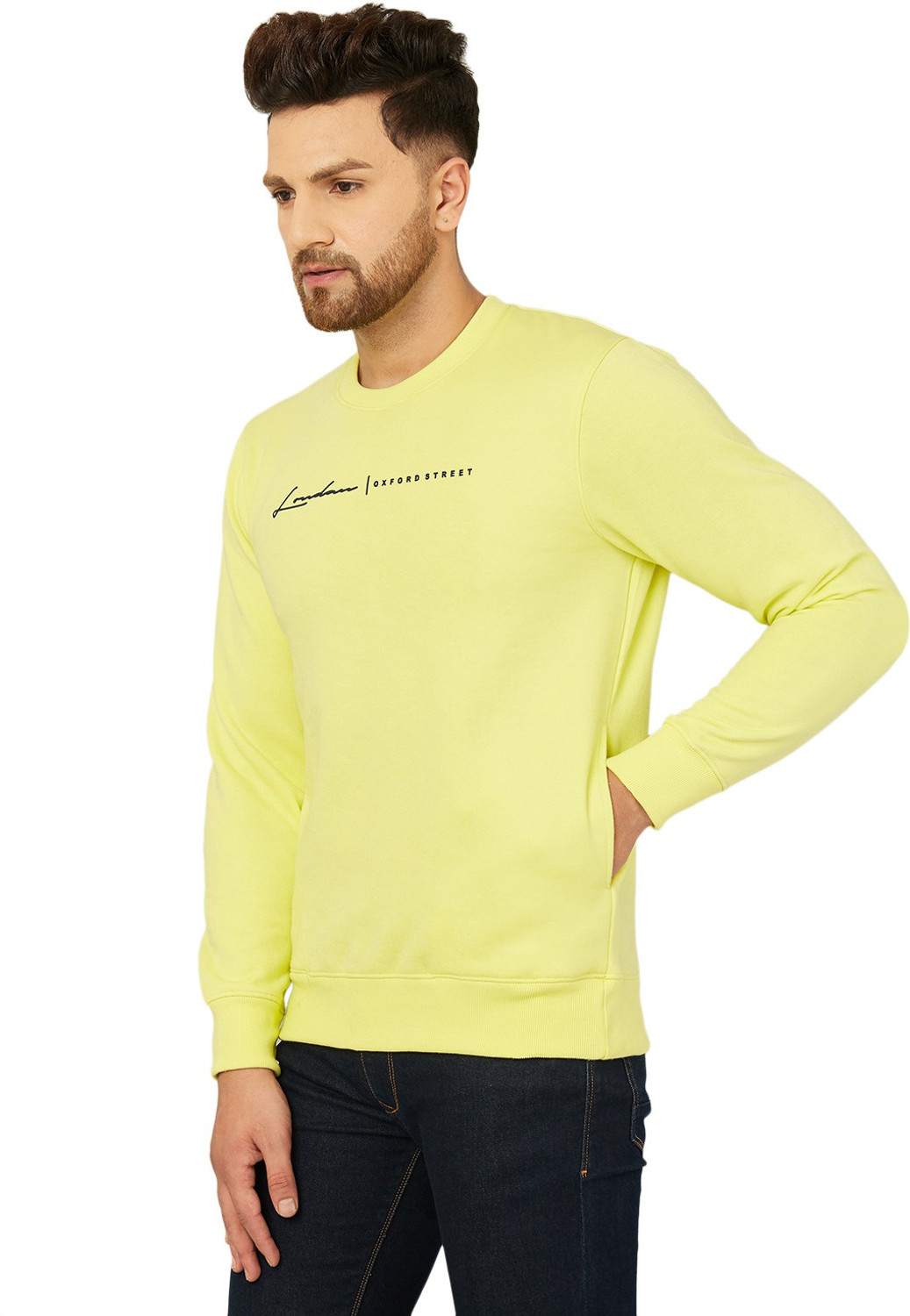 Image of BEN MARTIN Full Sleeve Color Block Men Sweatshirt