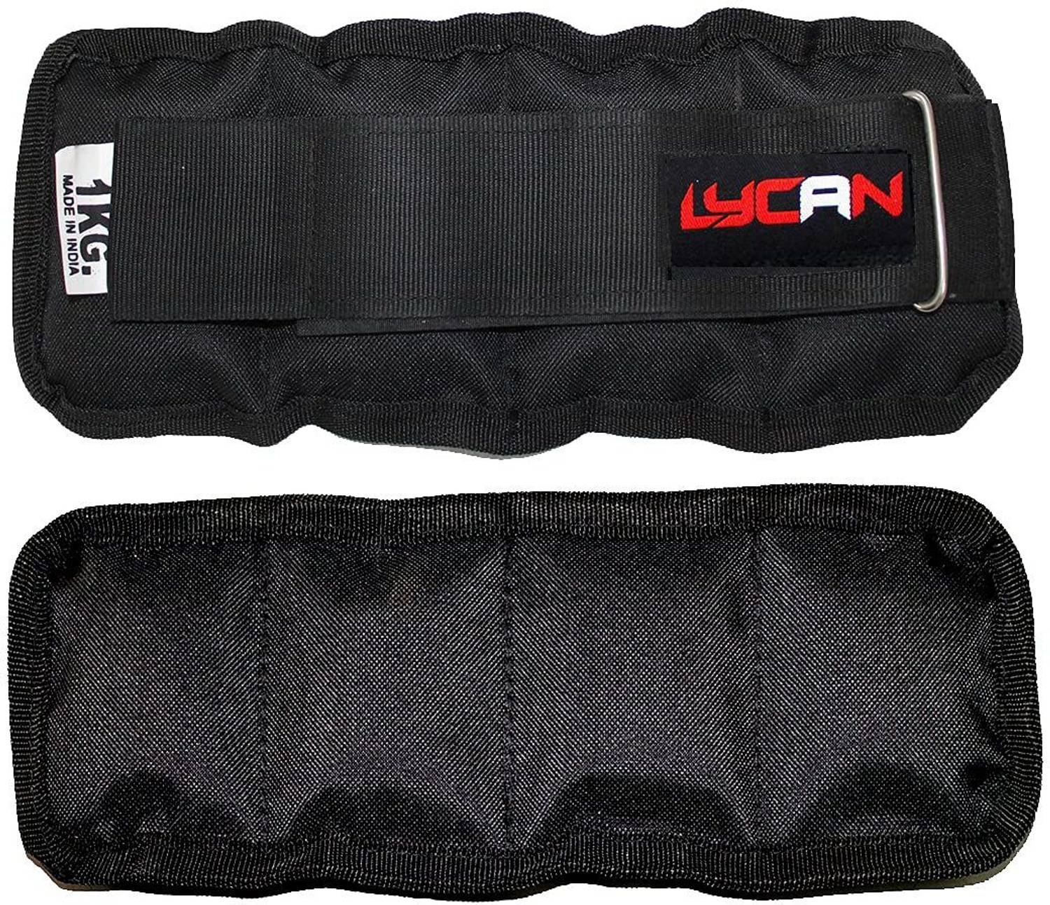 LYCAN FITNESS ANKLE WEIGHT 1KG PAIR Black - Image 3