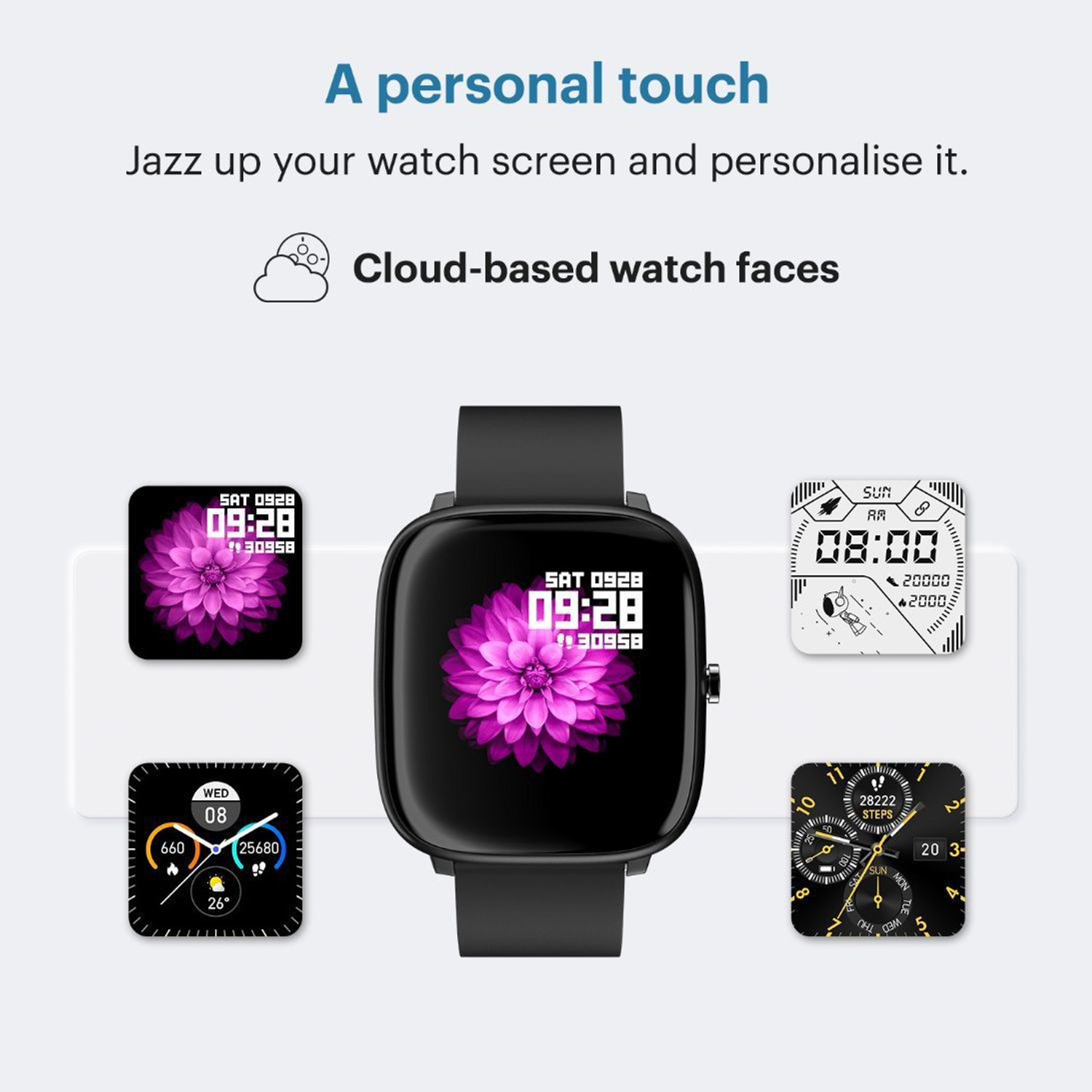 Image of Noise Qube with 1.4 inch Full Touch display, Multi-Sports modes, 7-day Battery,Spo2 Smartwatch
