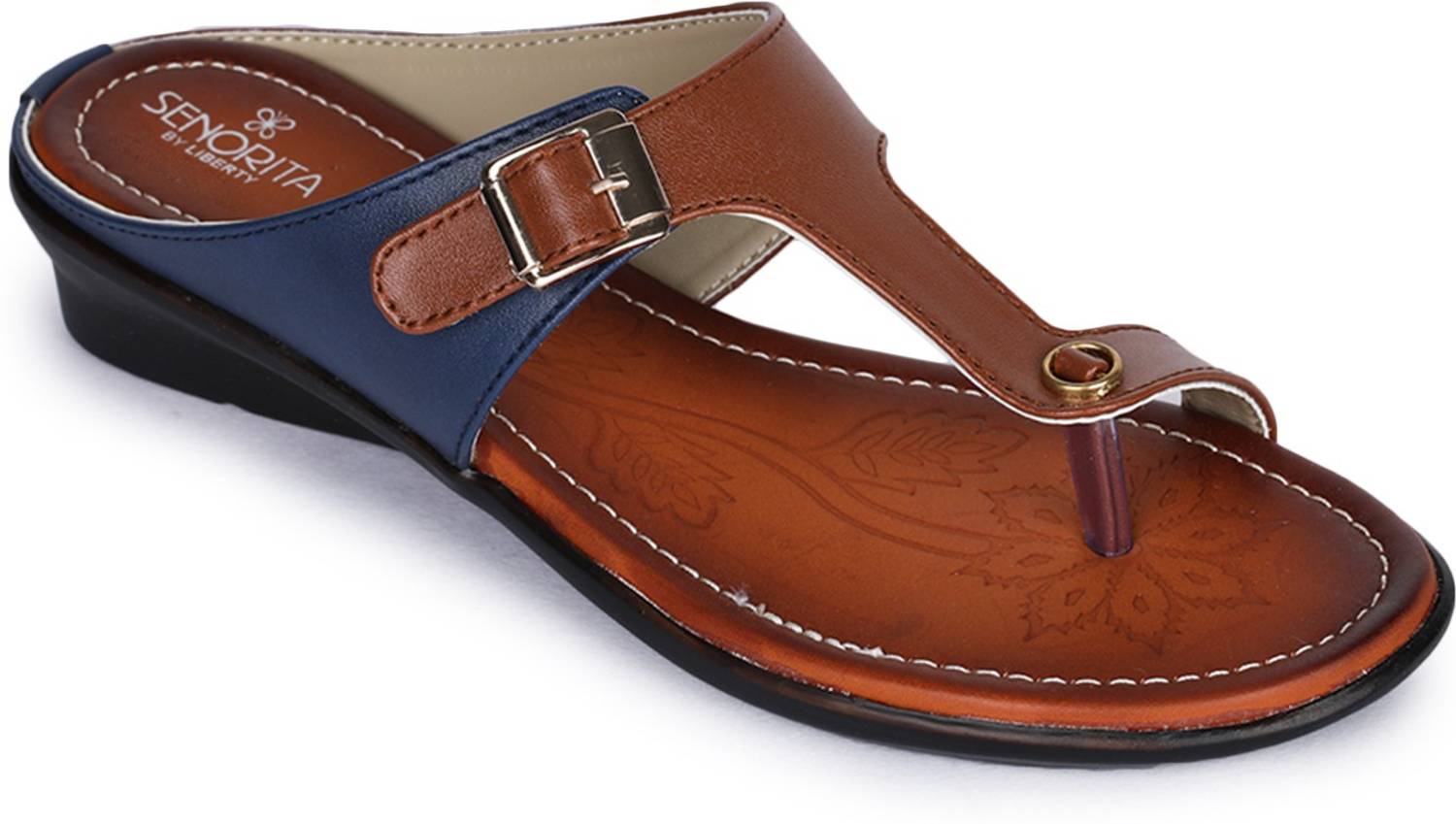 LIBERTY Women Flats Sandal (Tan , 7)