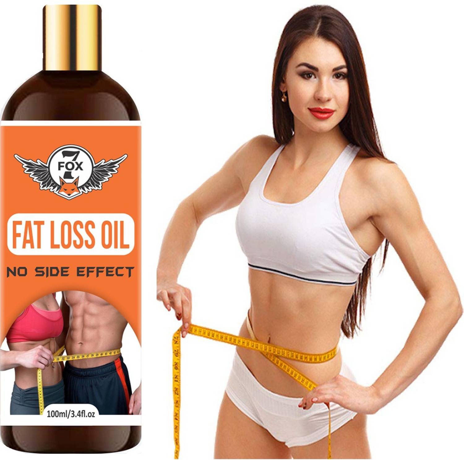 7 FOX Fat Burning, Fat Go, Fat Loss, Body Fitness Oil for-