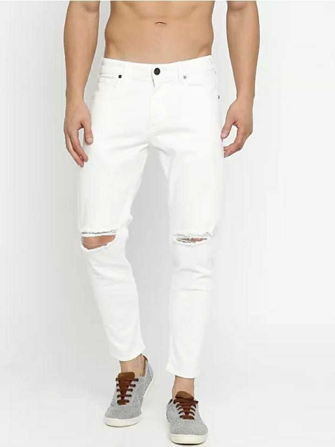 Image of linaria Slim Men White Jeans